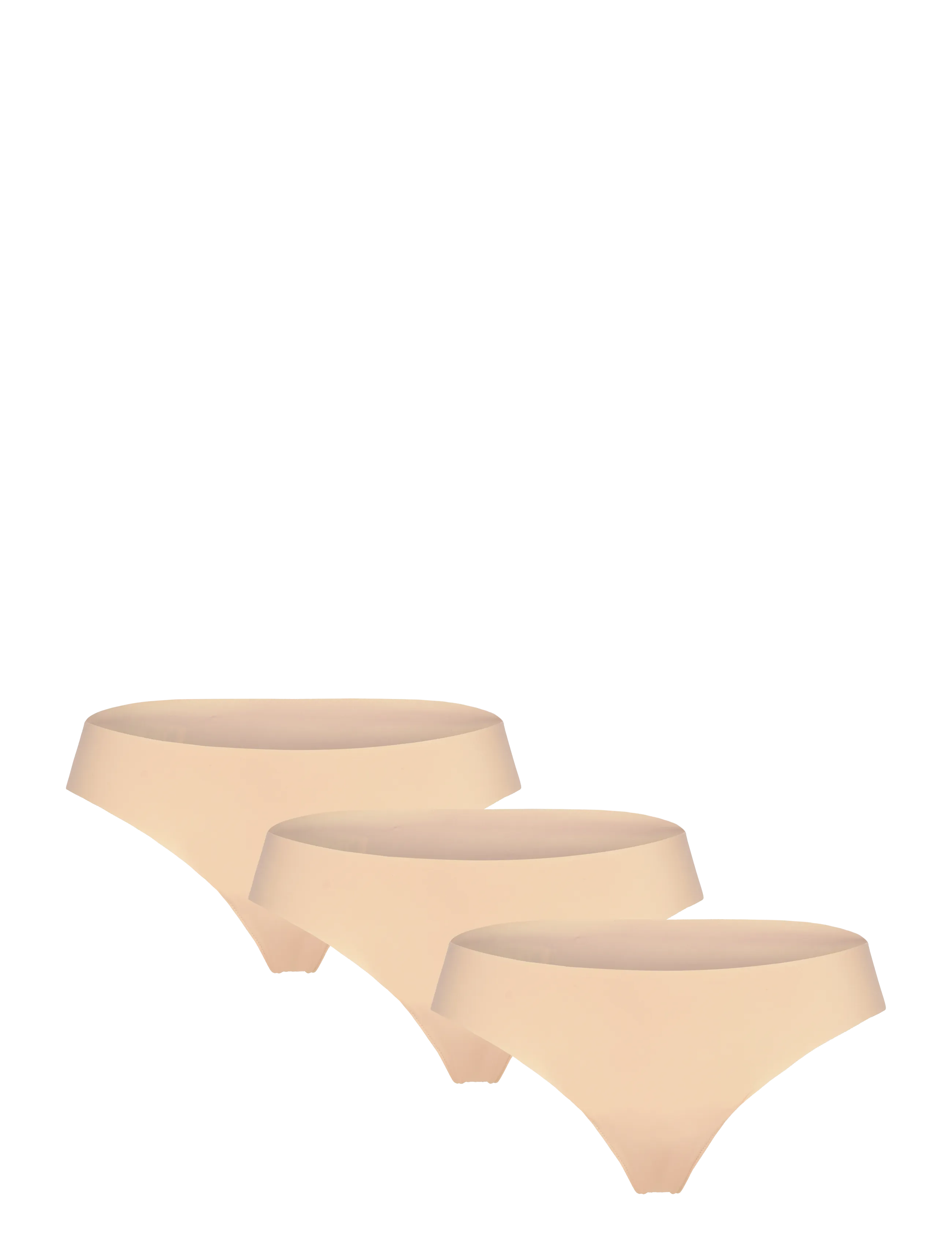 Hunkemöller 3-pack Invisible Thong - Kampagne - RUGBY TAN / beige