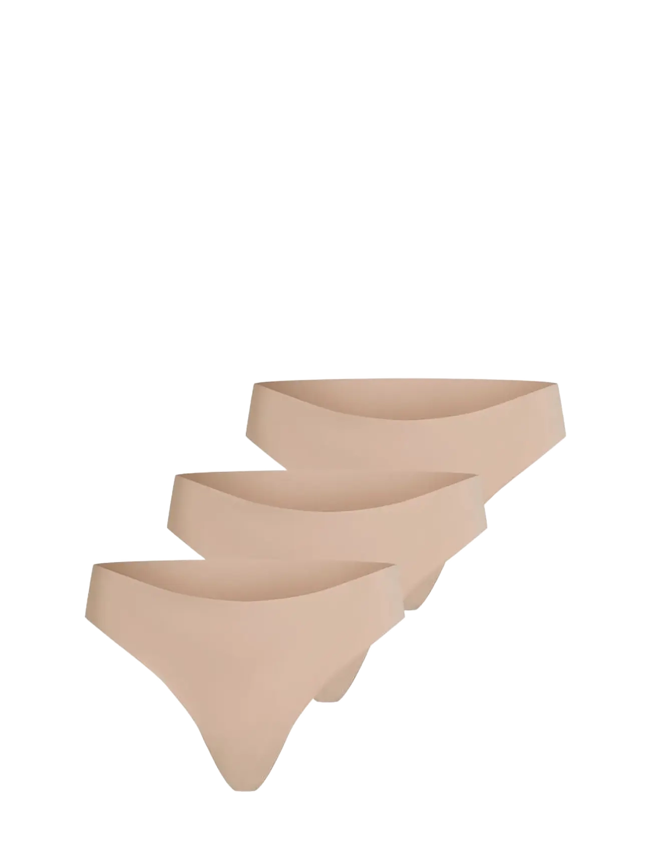 Hunkemöller 3-pack Invisible Thong - String - RUGBY TAN / beige
