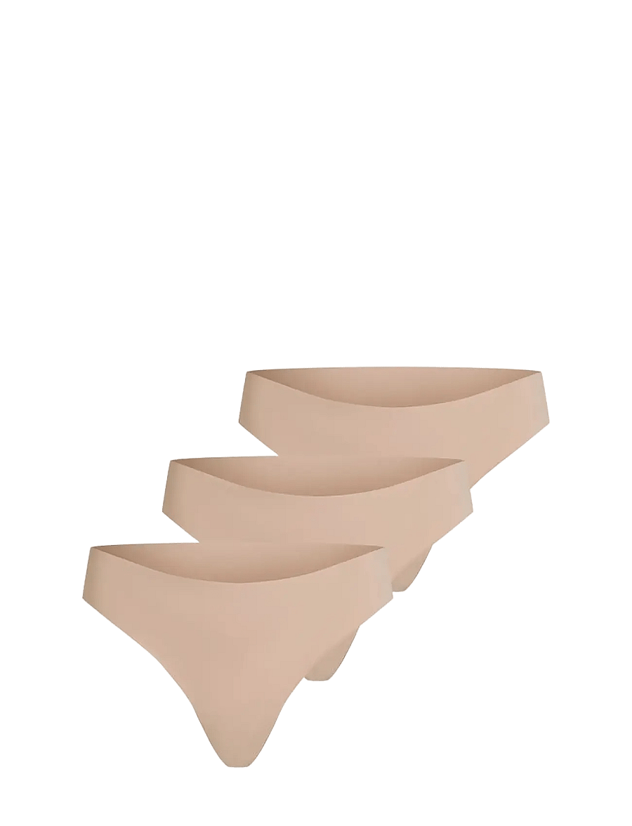 Hunkemöller - 3-pack Invisible Thong - stringtrusser - rugby tan - 1