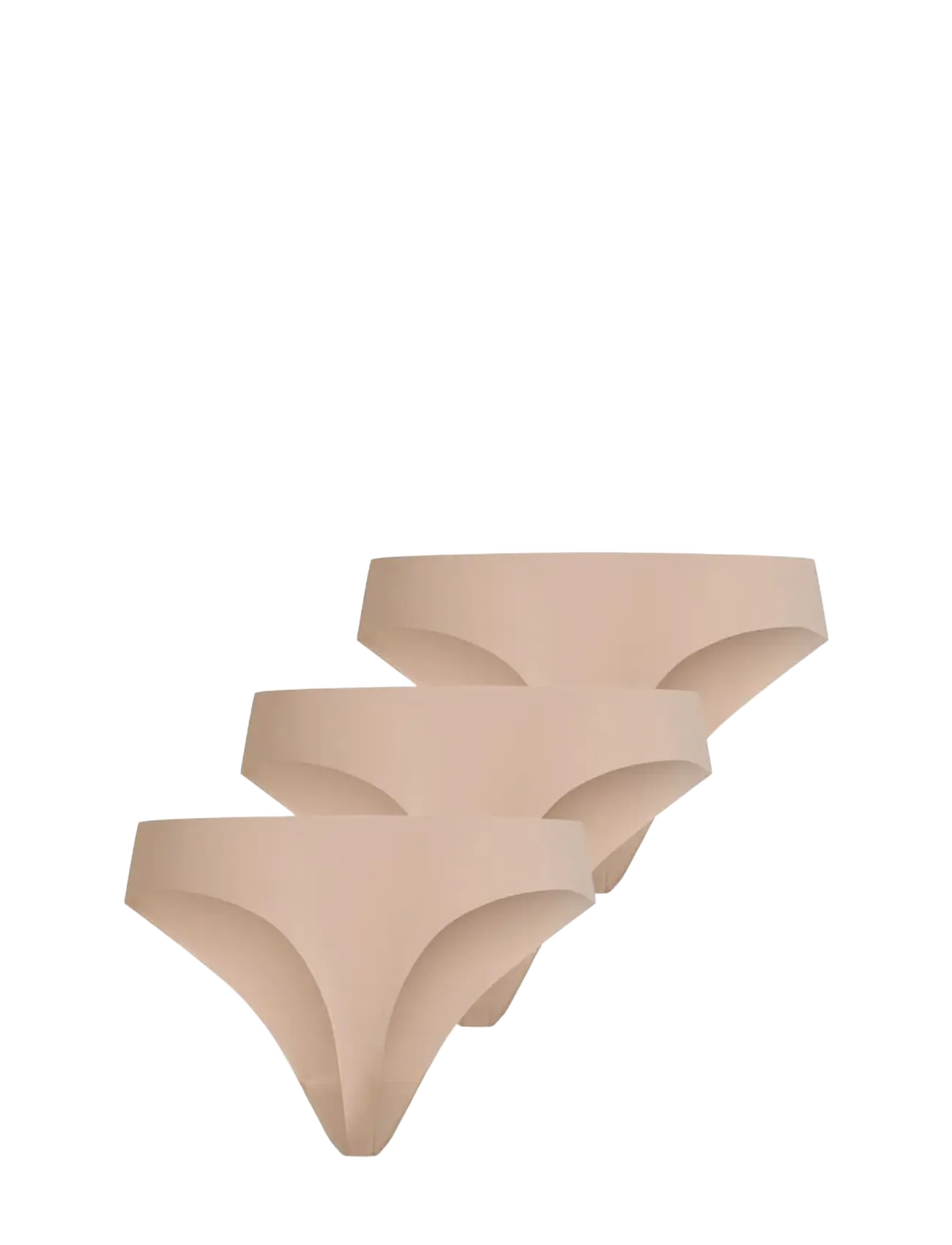Hunkemöller - 3-pack Invisible Thong - die niedrigsten preise - rugby tan - 3