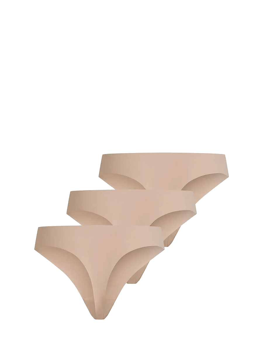 Hunkemöller - 3-pack Invisible Thong - stringtrusser - rugby tan - 3