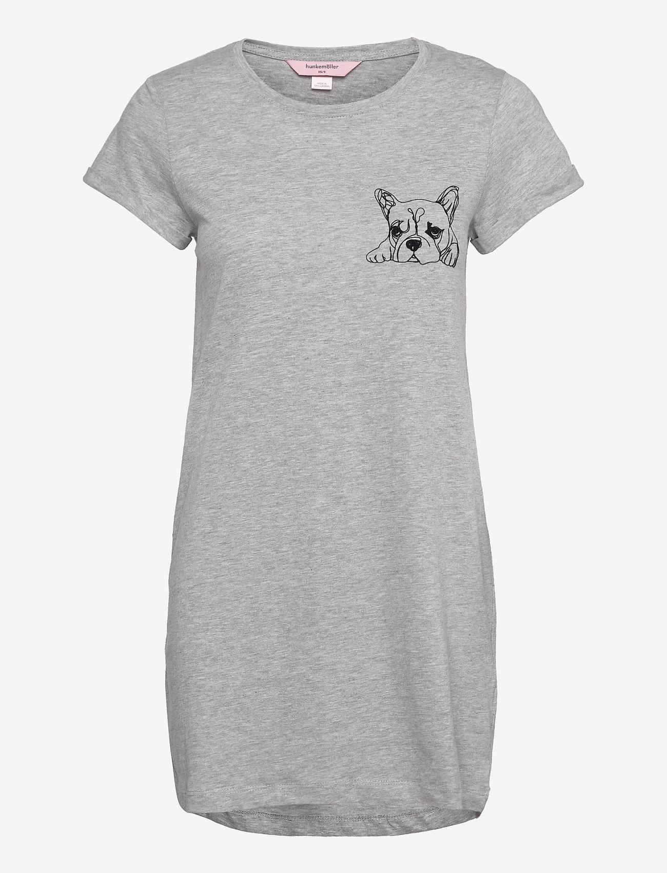 Hunkemöller - Nightie R-Neck SS - light grey melee - 0