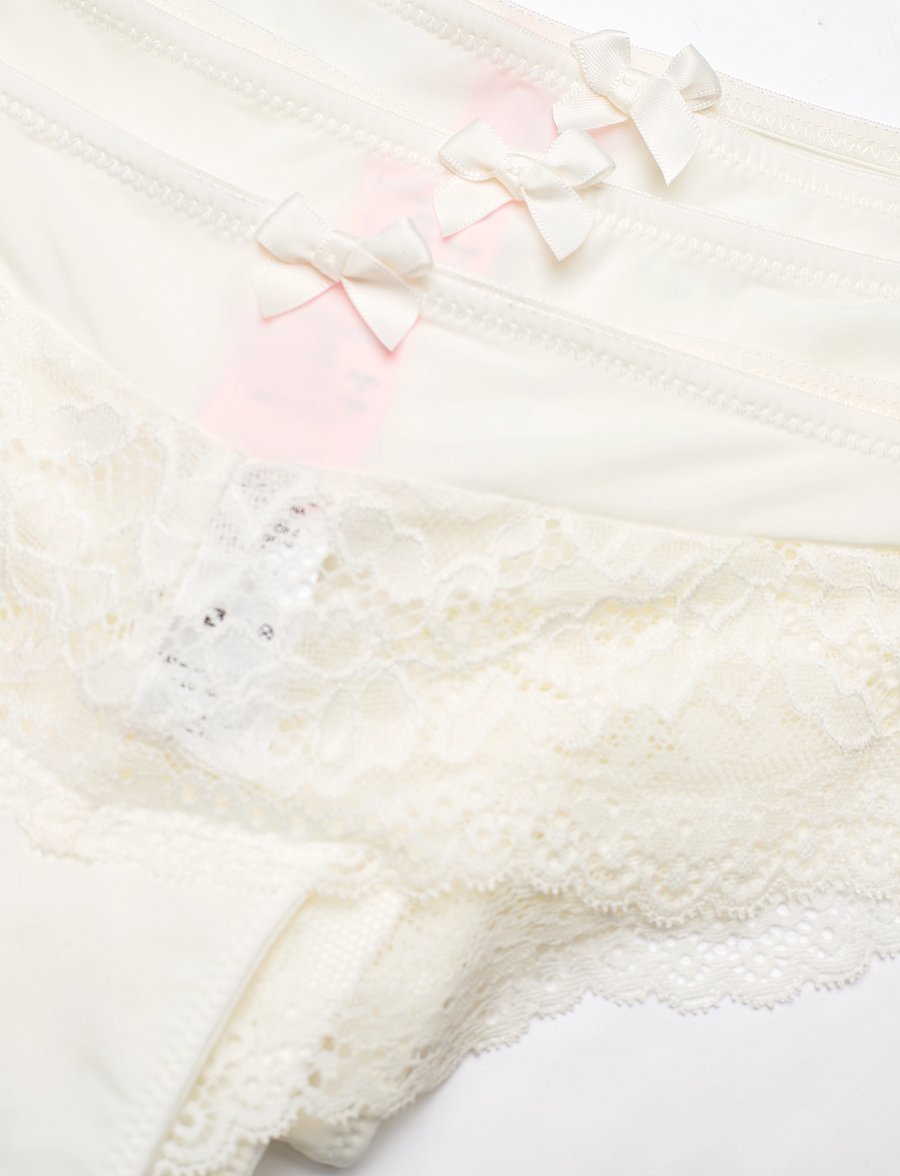 Hunkemöller - 3- packValencia brasilian - brazilian slips - white - 4