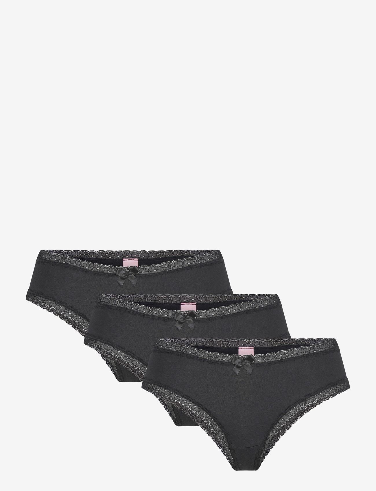 Hunkemöller - 3- PACK GEORGIA COTTON BRASILIAN SHORT - brazilian trosor - caviar - 0