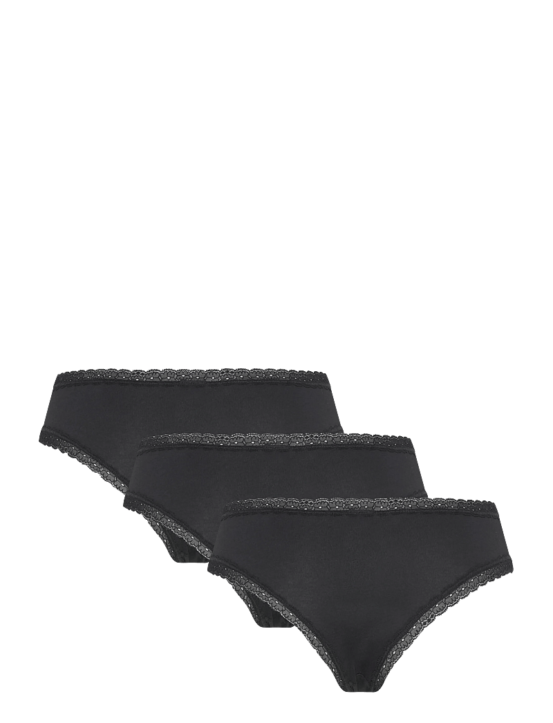 Hunkemöller - 3- PACK GEORGIA COTTON BRASILIAN SHORT - brazilian trosor - caviar - 2