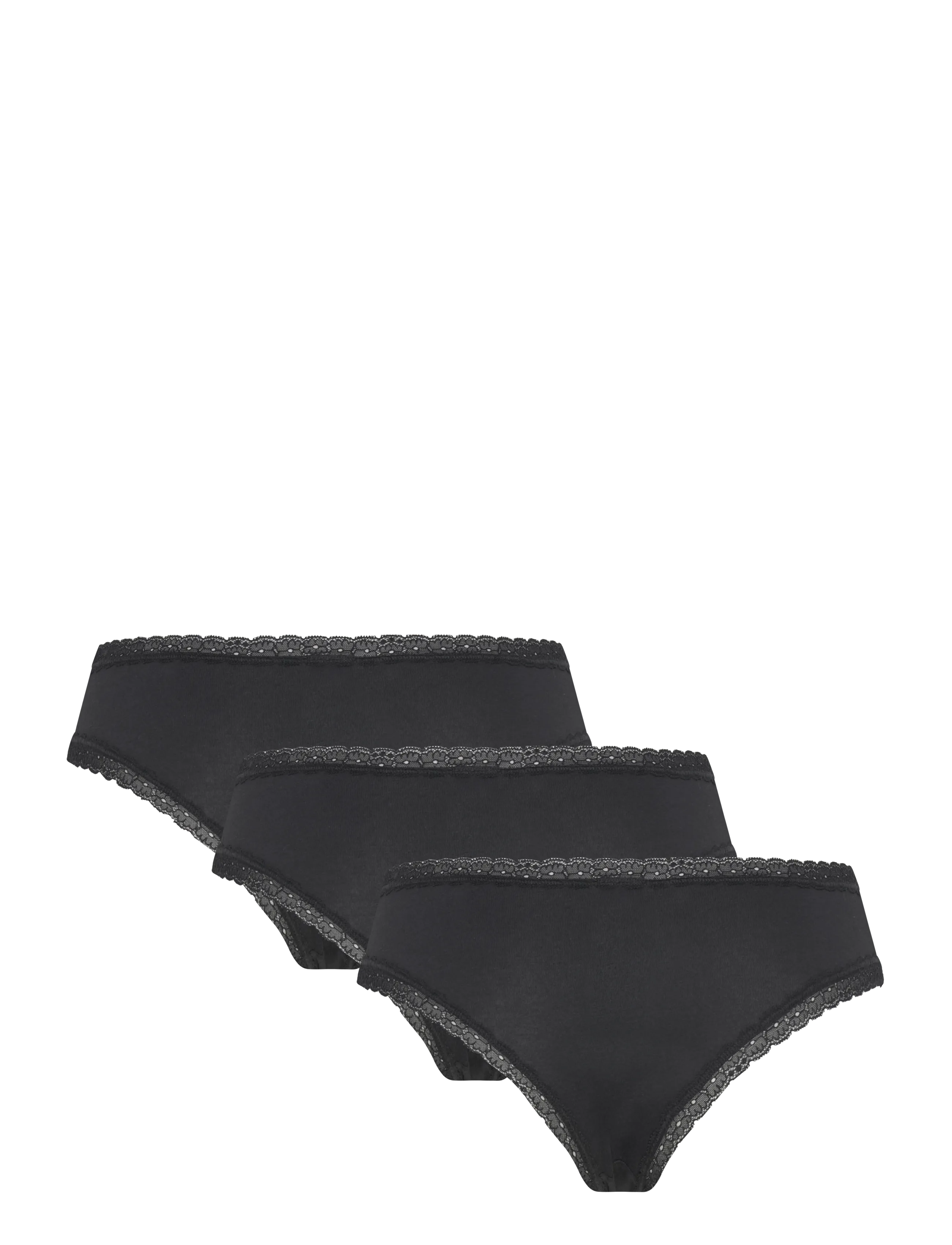 Hunkemöller - 3- PACK GEORGIA COTTON BRASILIAN SHORT - brazilian slips - caviar - 2