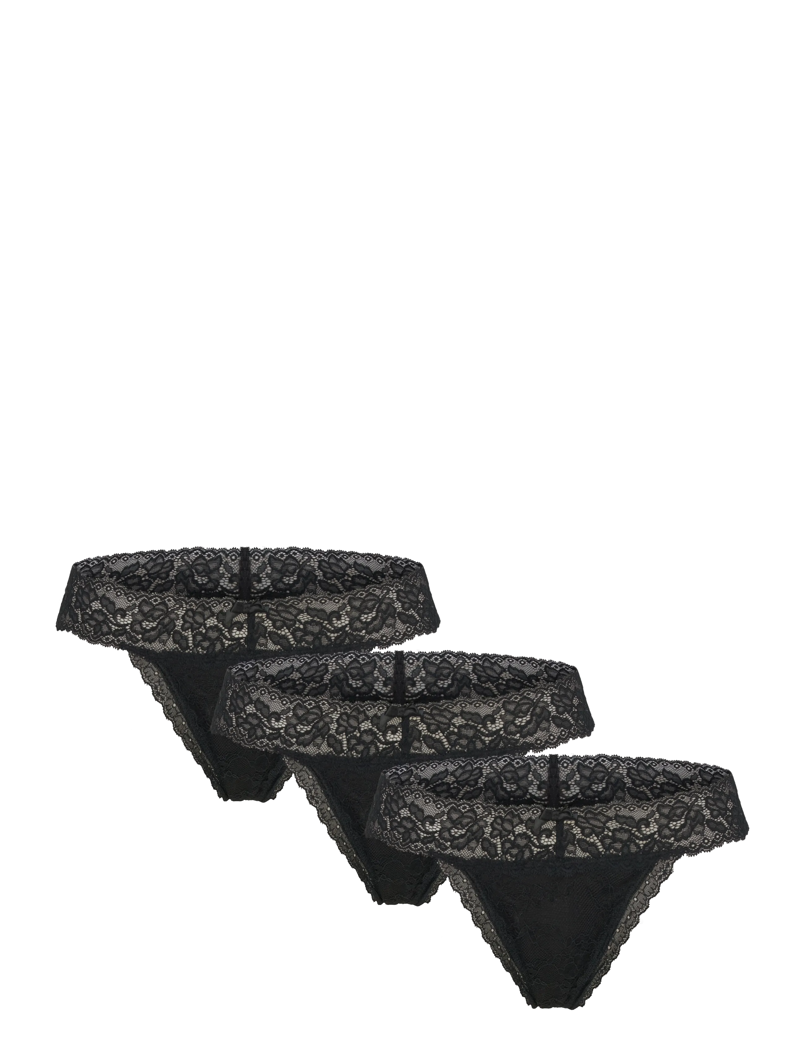 Hunkemöller - 3 Pack Madison Thong - caviar - 1