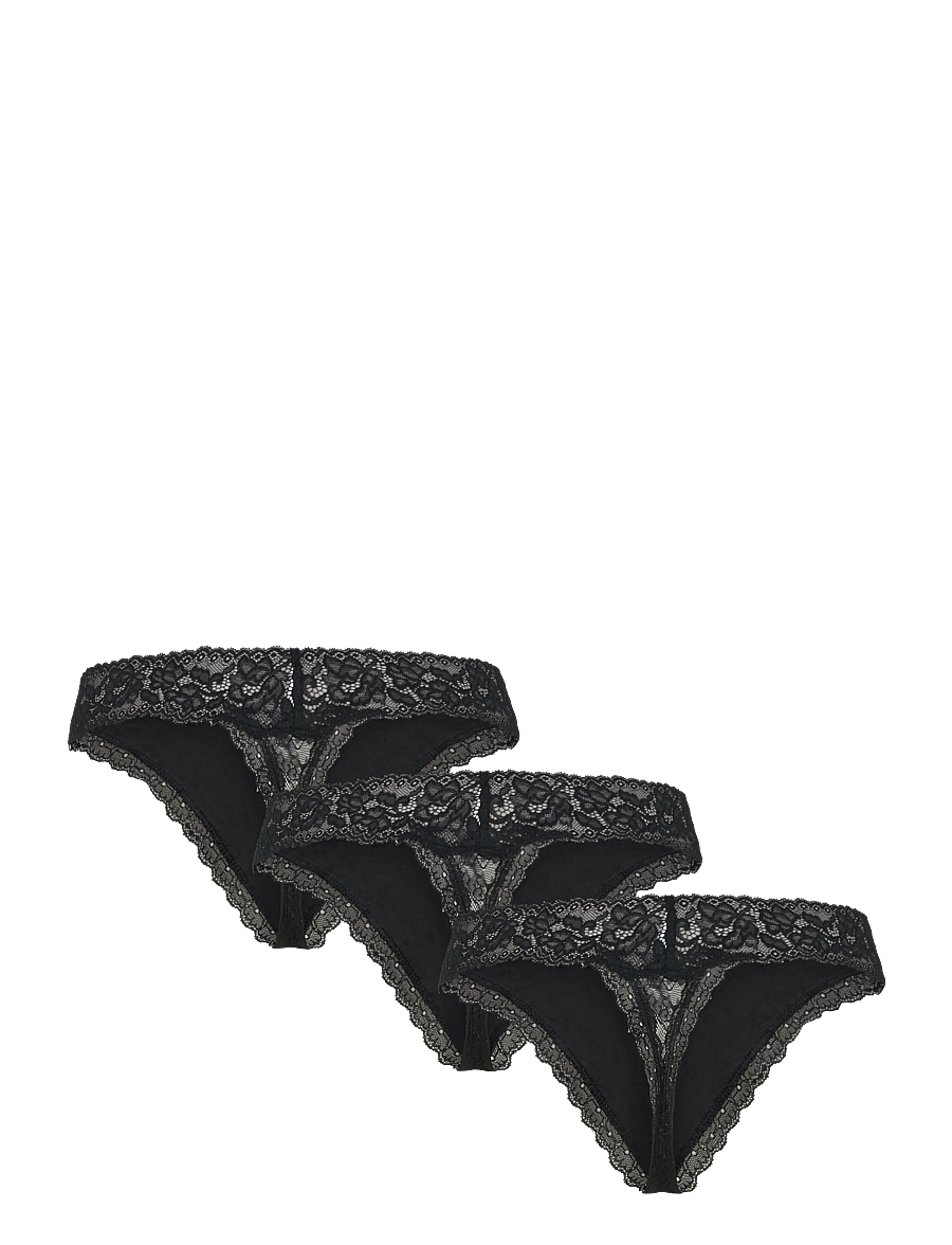 Hunkemöller - 3 Pack Madison Thong - stringtrusser - caviar - 5