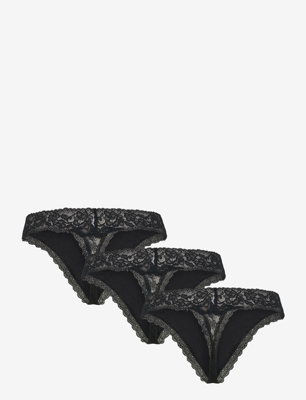 Hunkemöller - 3 Pack Madison Thong - string - caviar - 5