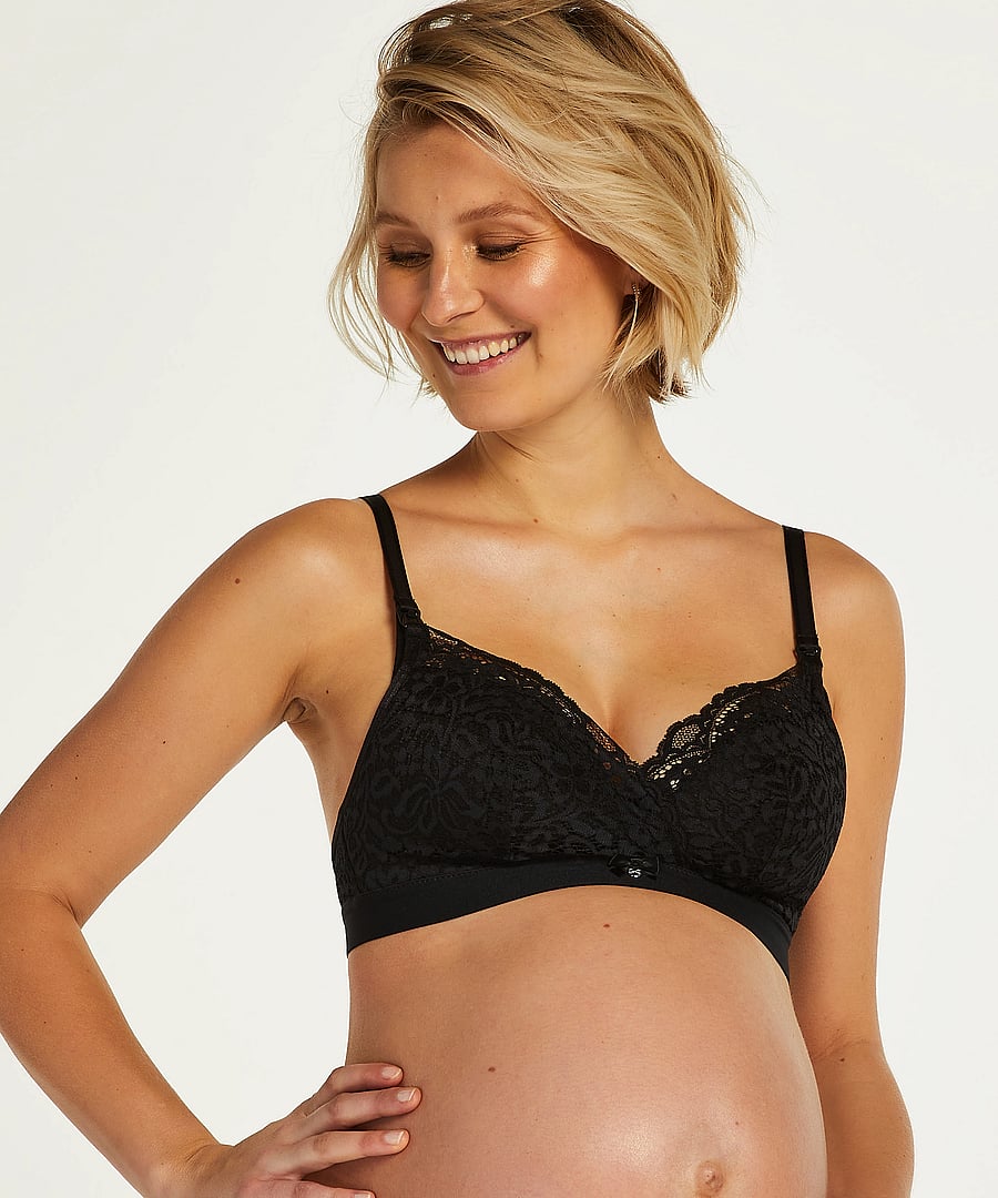 Hunkemöller - Rose M non wire nursing bra - caviar - 0