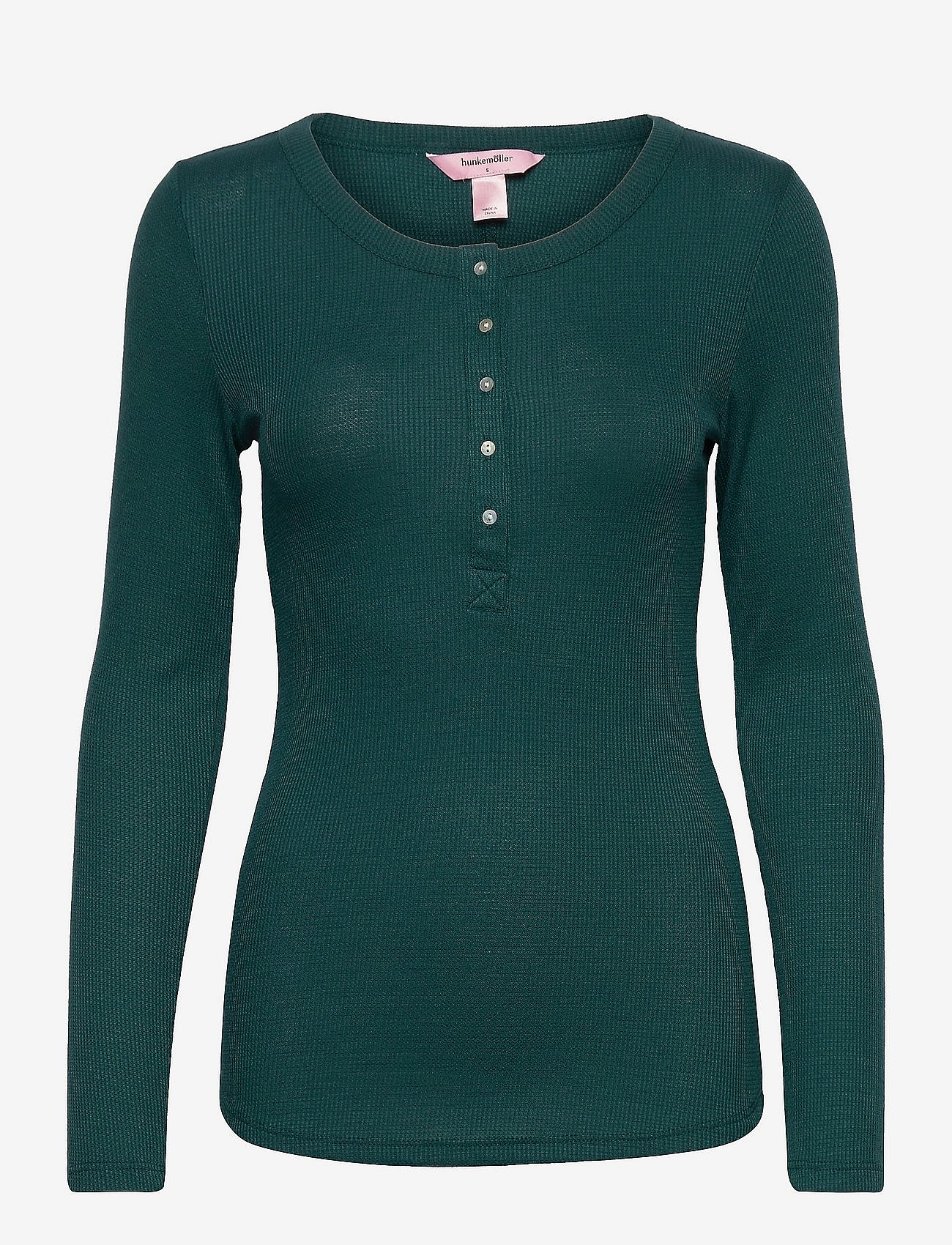 Top LS Waffle Placket - DEEP