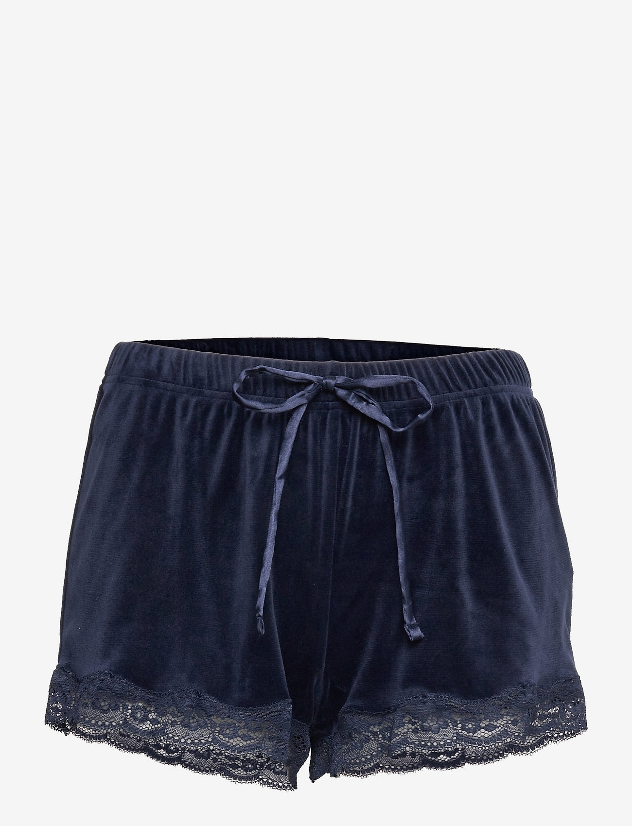 Hunkemöller - Short Velours Scallop Lace - martime blue - 0