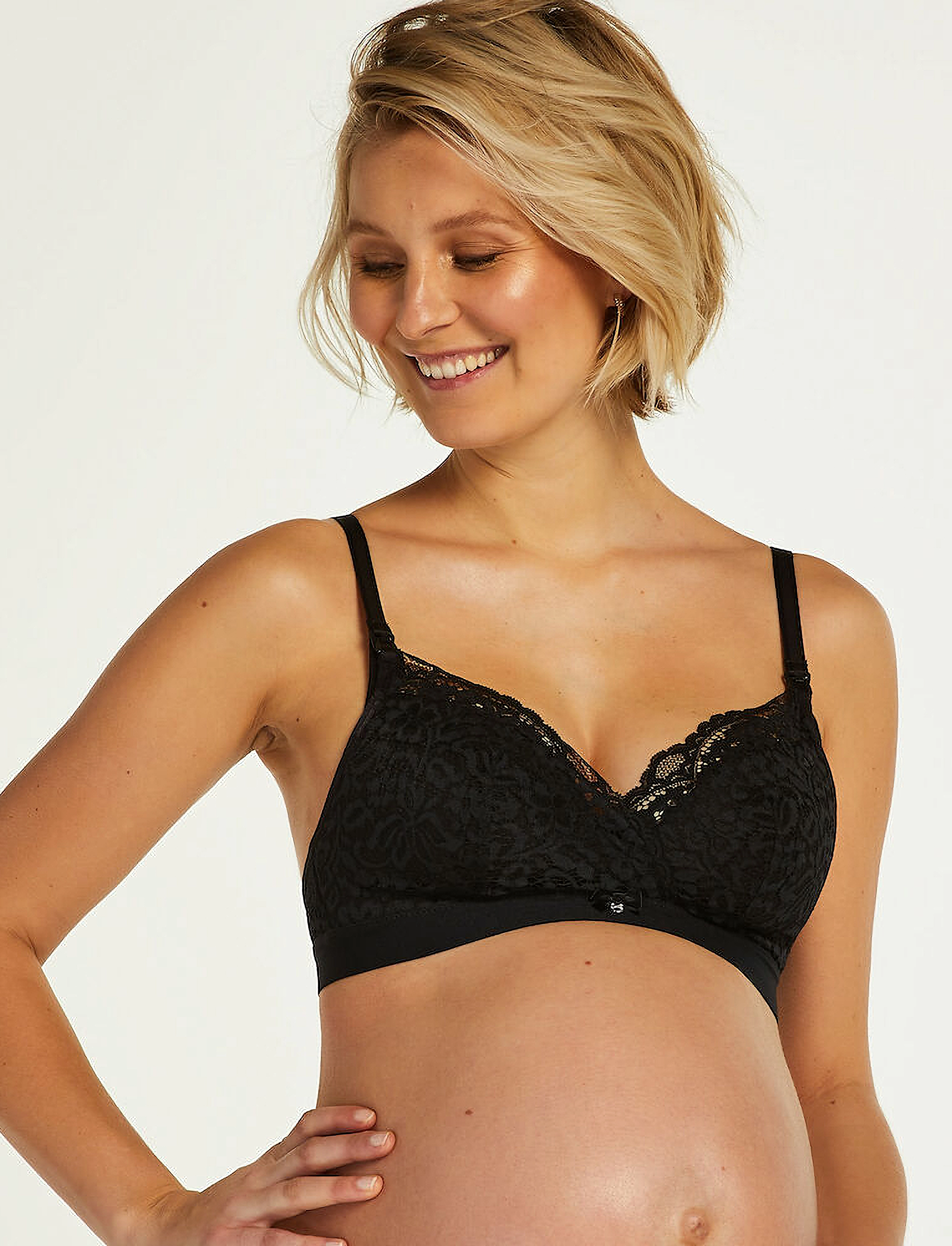 Hunkemöller Rose M nursing bra - bh'er uden bøjle - caviar - Ventetøj - CAVIAR / black
