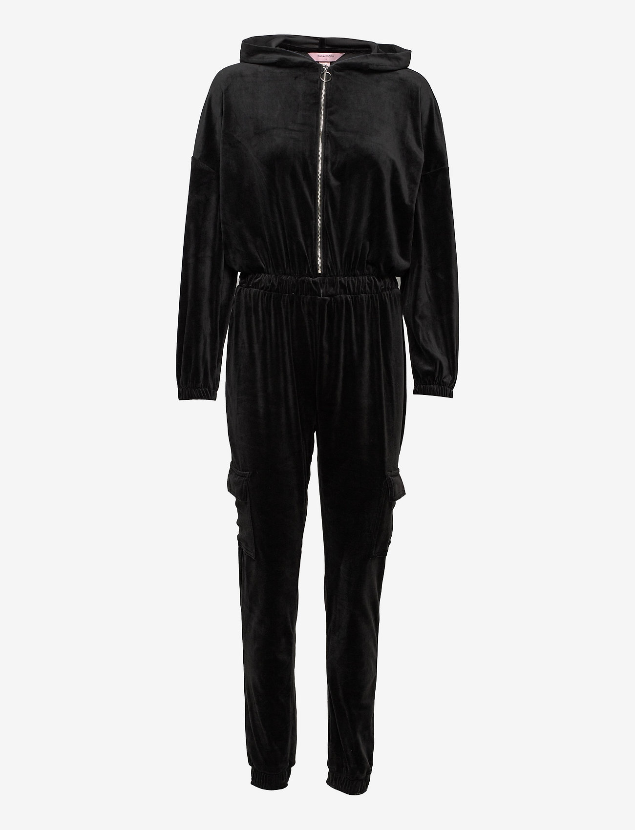 Hunkemöller - Jumpsuit Hoody Velours - black - 0