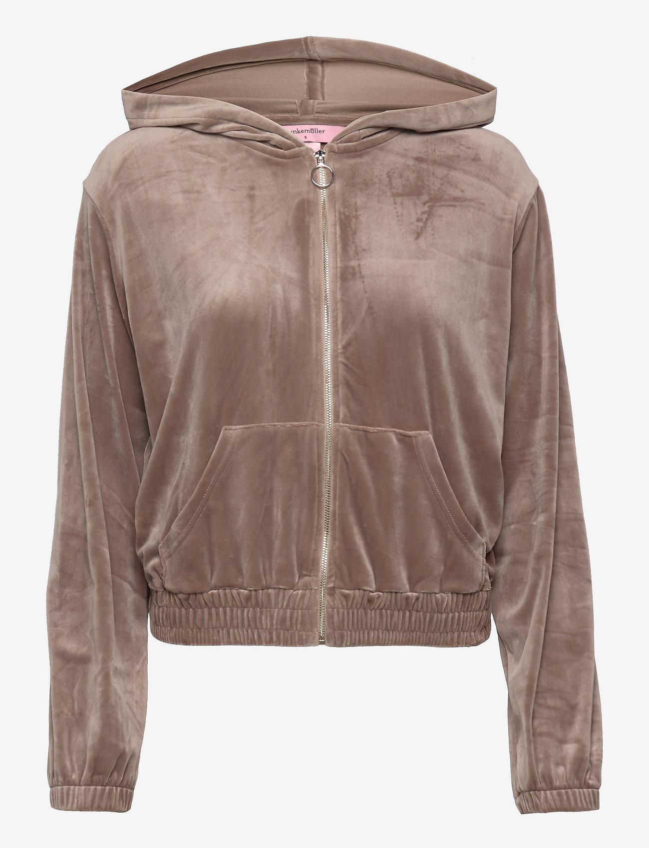 Hunkemöller - Jacket Hoody Velours Midi - fungi - 0