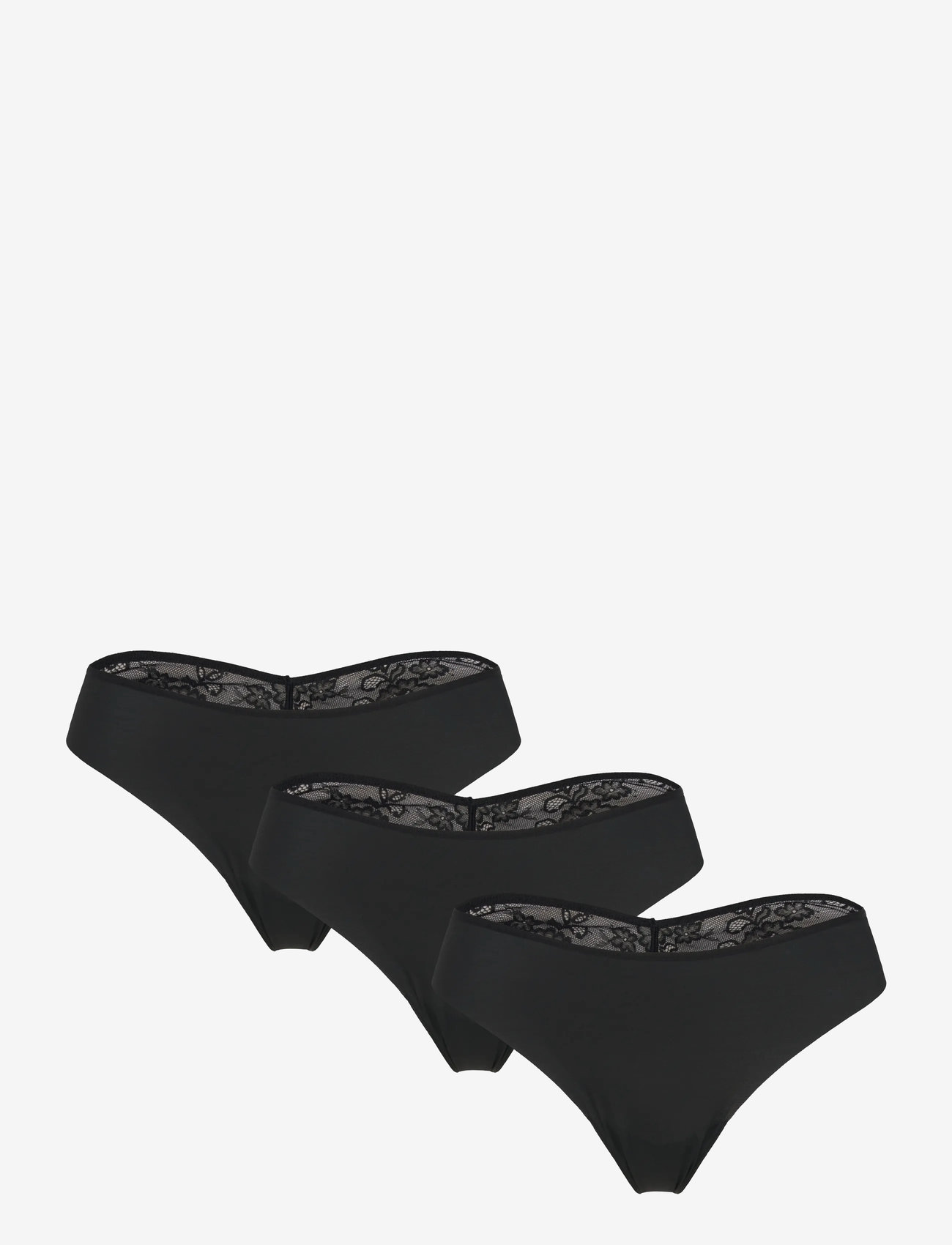 Hunkemöller - 3-pack Invisible Thong - brasiilia stiilis aluspüksid - caviar - 1