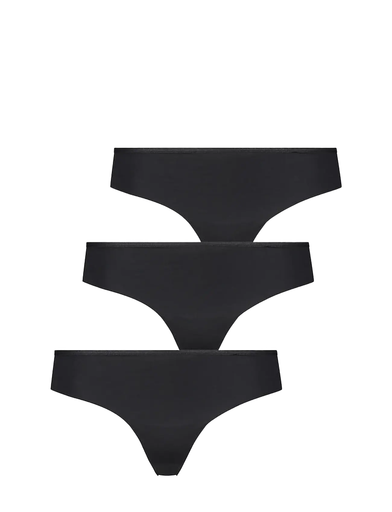 Hunkemöller 3-pack Invisible Thong - Panties - CAVIAR / black