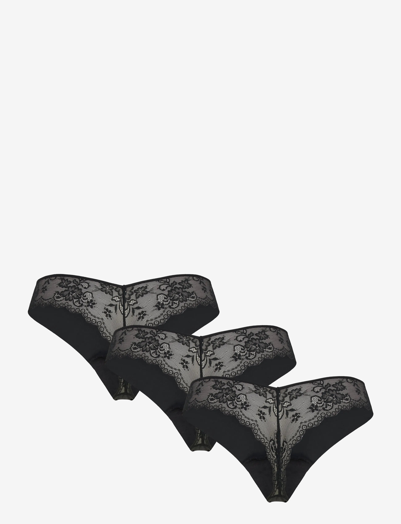 Hunkemöller - 3-pack Invisible Thong - brasiilia stiilis aluspüksid - caviar - 5