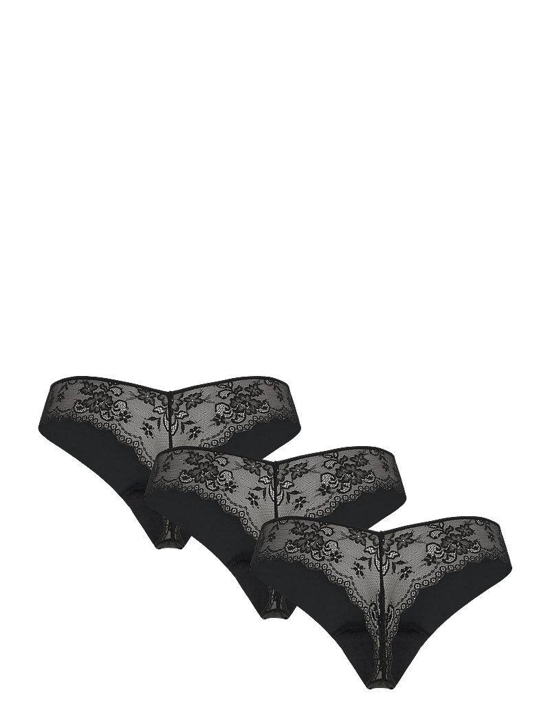 Hunkemöller - 3-pack Invisible Thong - brasiilia stiilis aluspüksid - caviar - 5