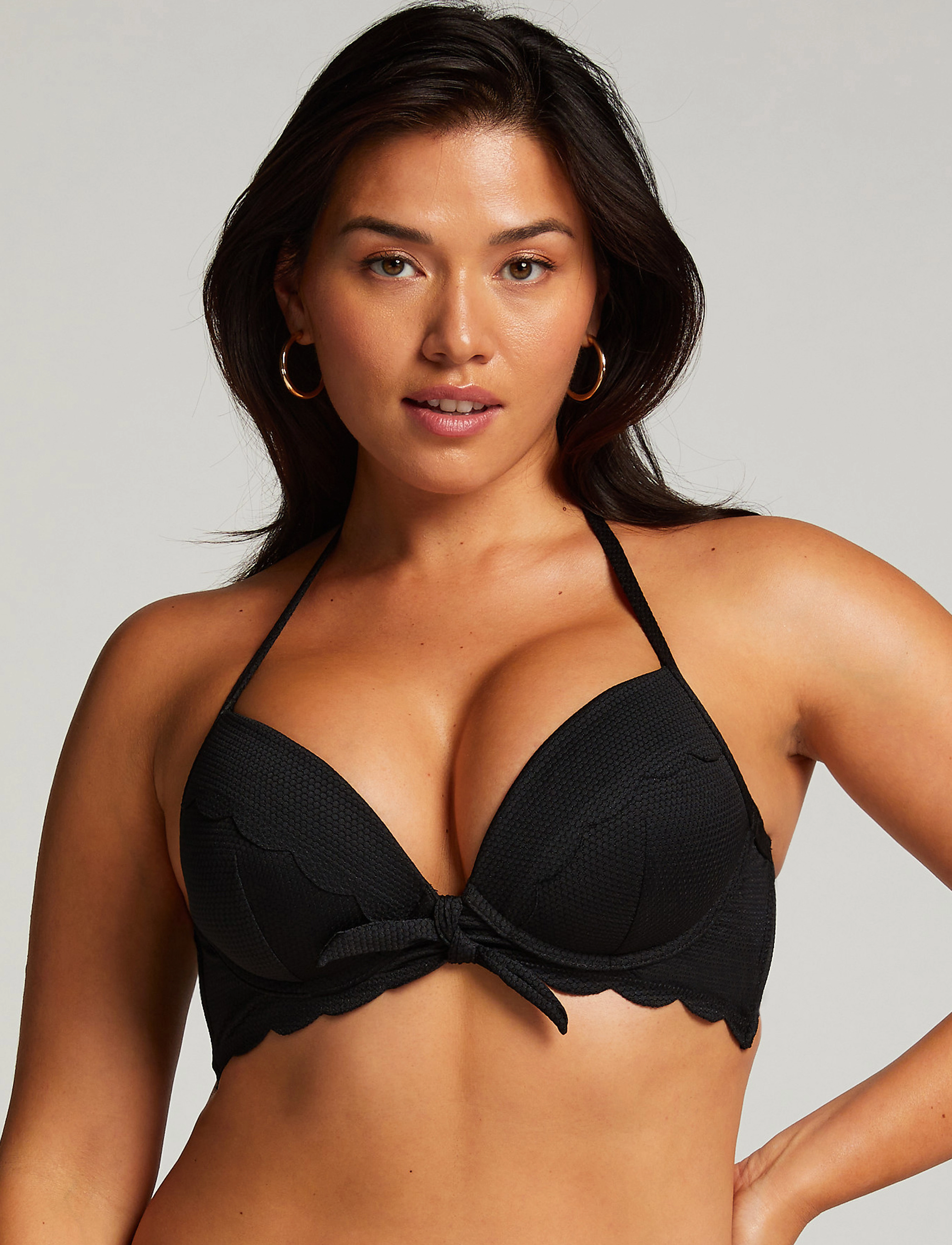 Hunkemöller Scallop pp push - Hunkemöller - NERO / black
