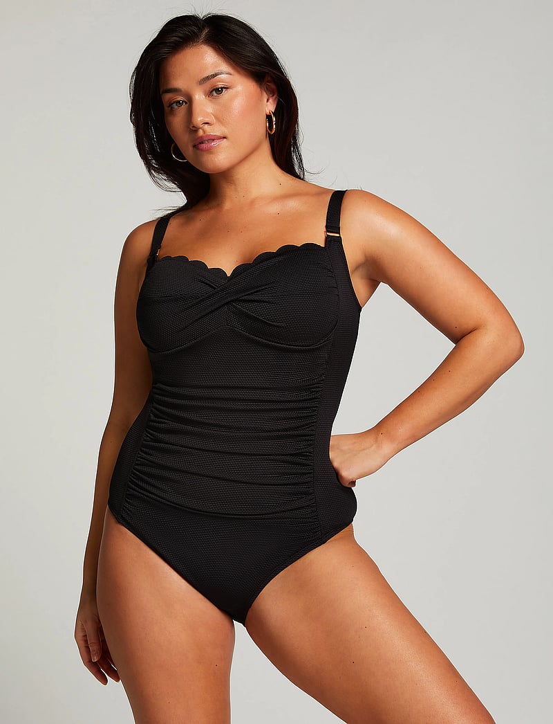 Hunkemöller - Scallop bs o - maudymosi kostiumėliai - nero - 0