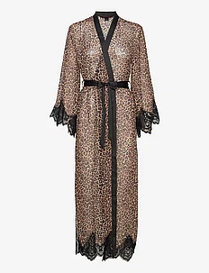 Kimono Long Chiffon Leopard, Hunkemöller