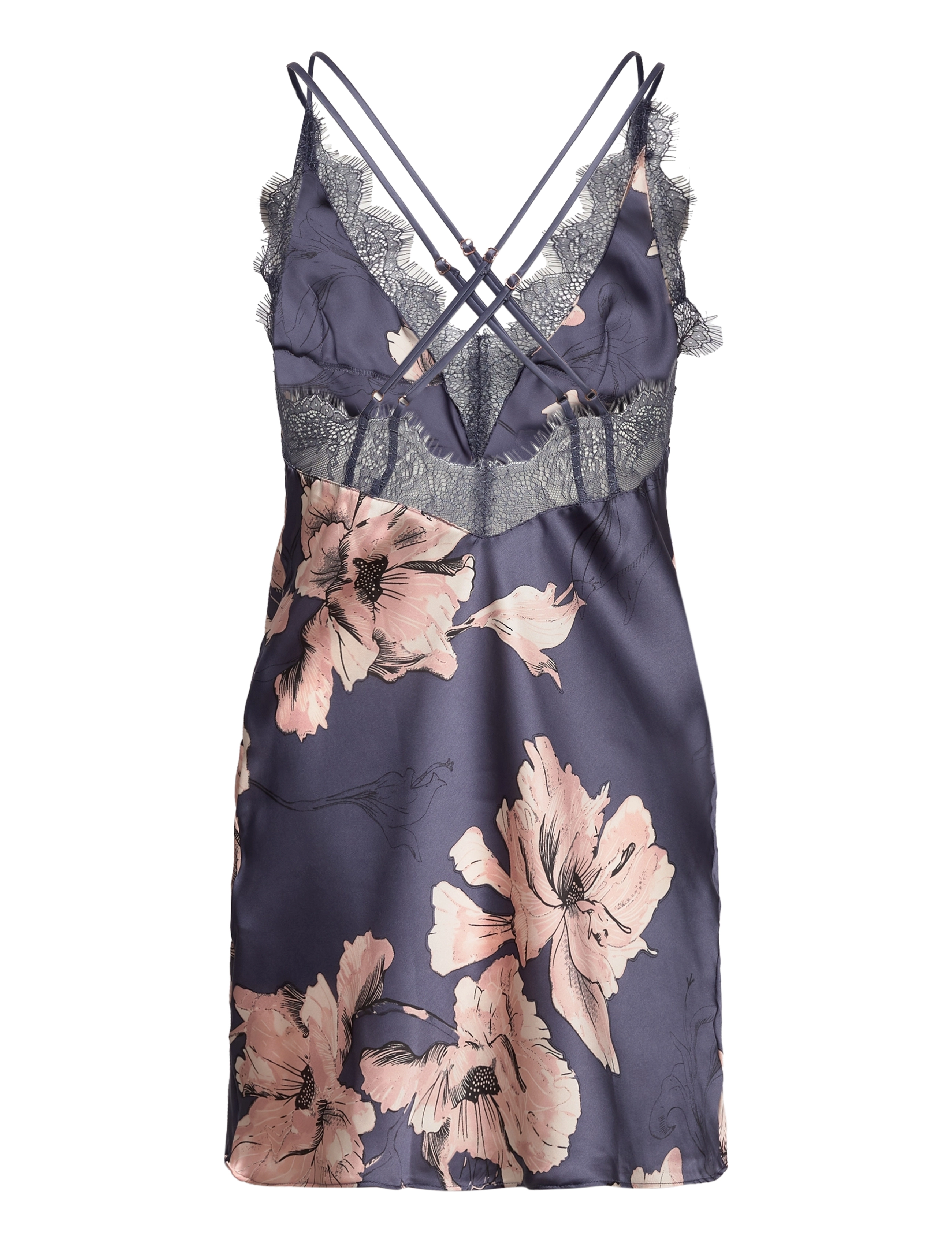 Hunkemöller - SD Satin Lily Bloom - nightshadow blue - 1