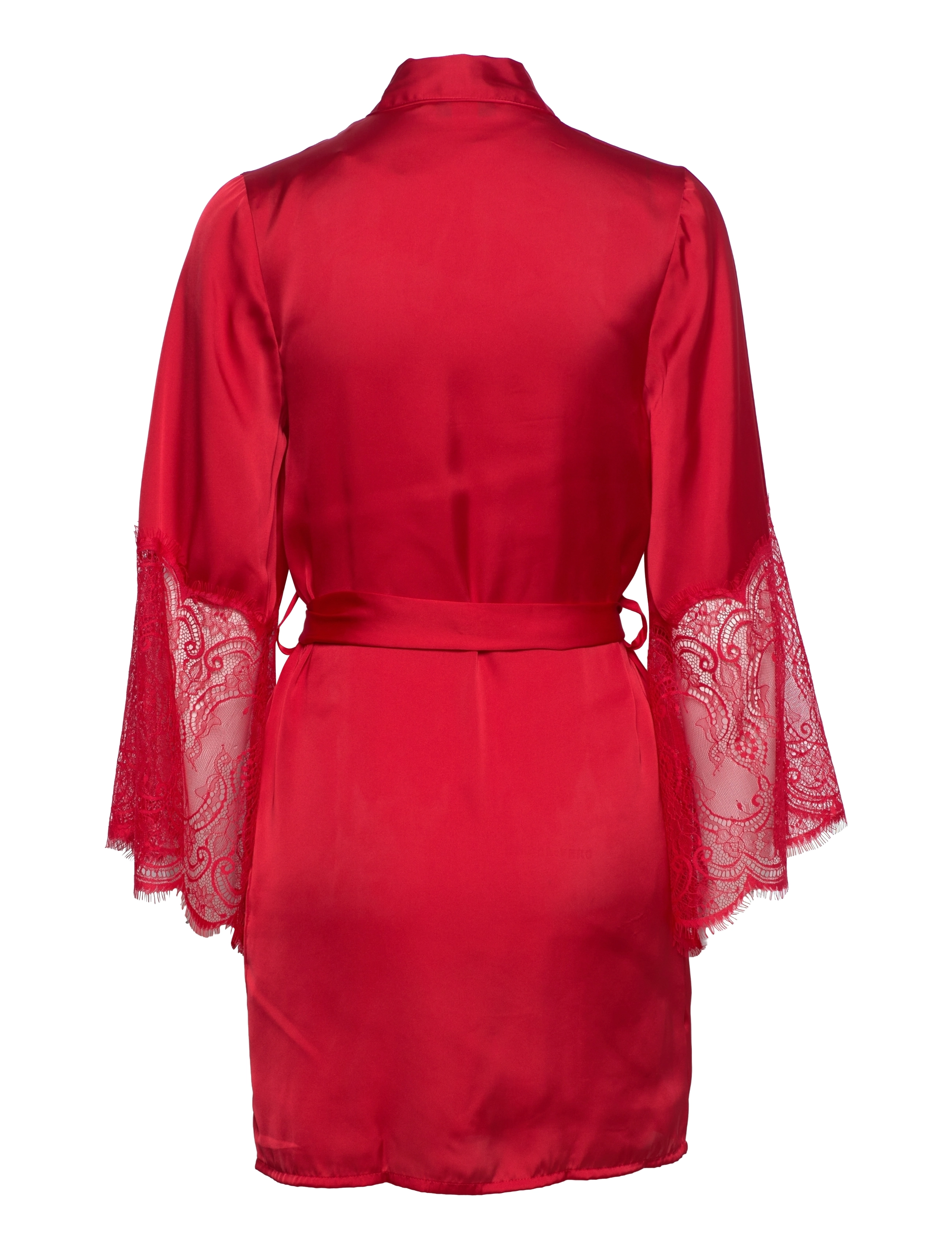 Hunkemöller - Kimono Satin Lace Coco - tango red - 1