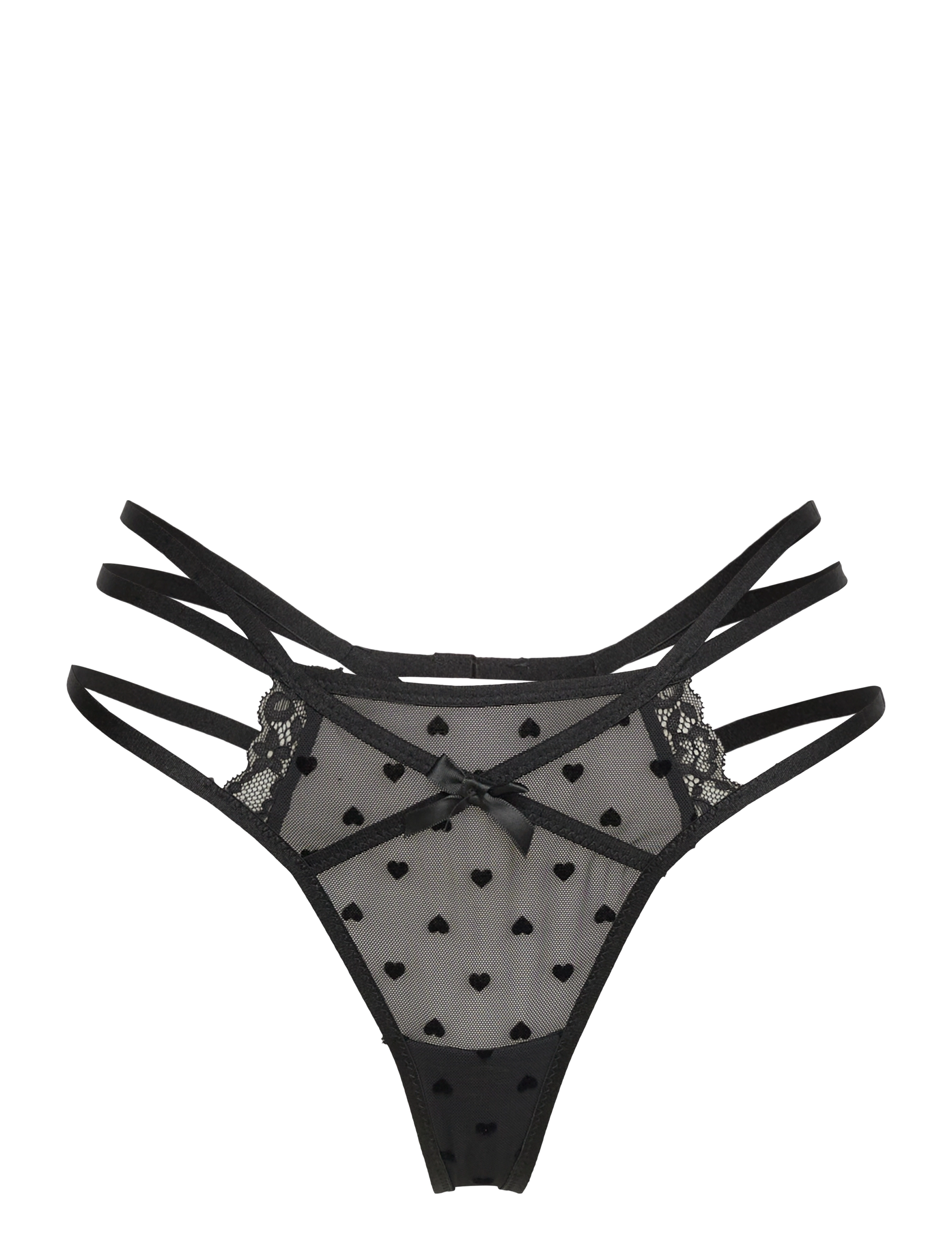 Hunkemöller - 3-pack Melda string r - caviar - 4