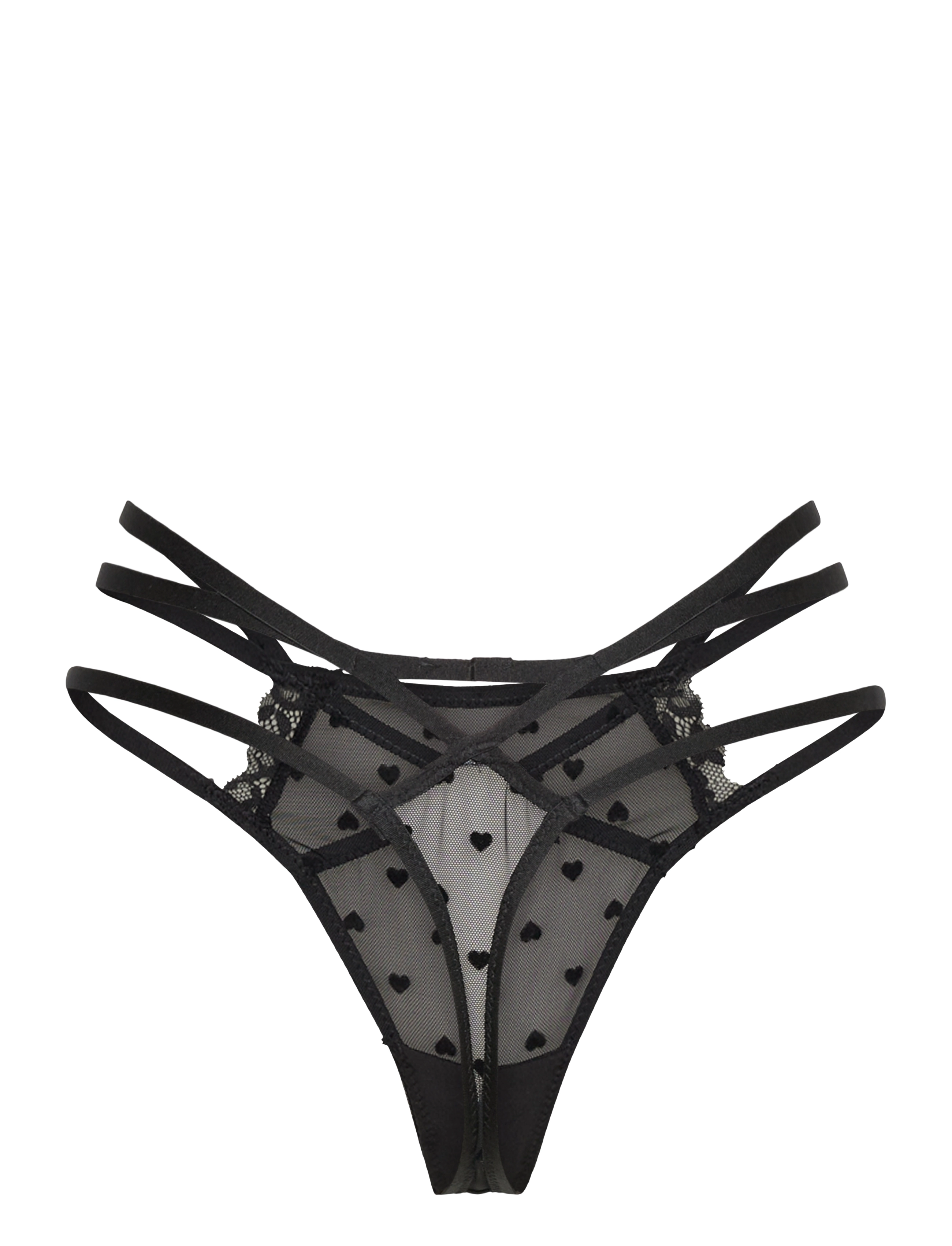 Hunkemöller - 3-pack Melda string r - caviar - 5
