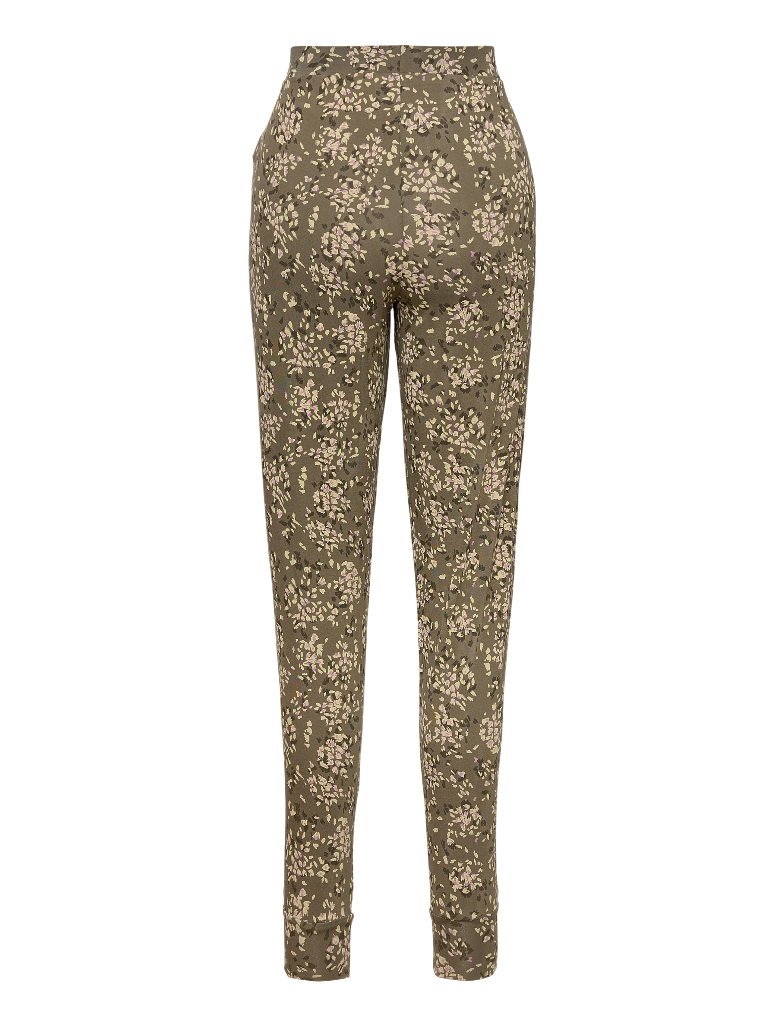 Hunkemöller - PJ Pant LS V-Neck Lace Speckle Leopard - grape leaf - 3
