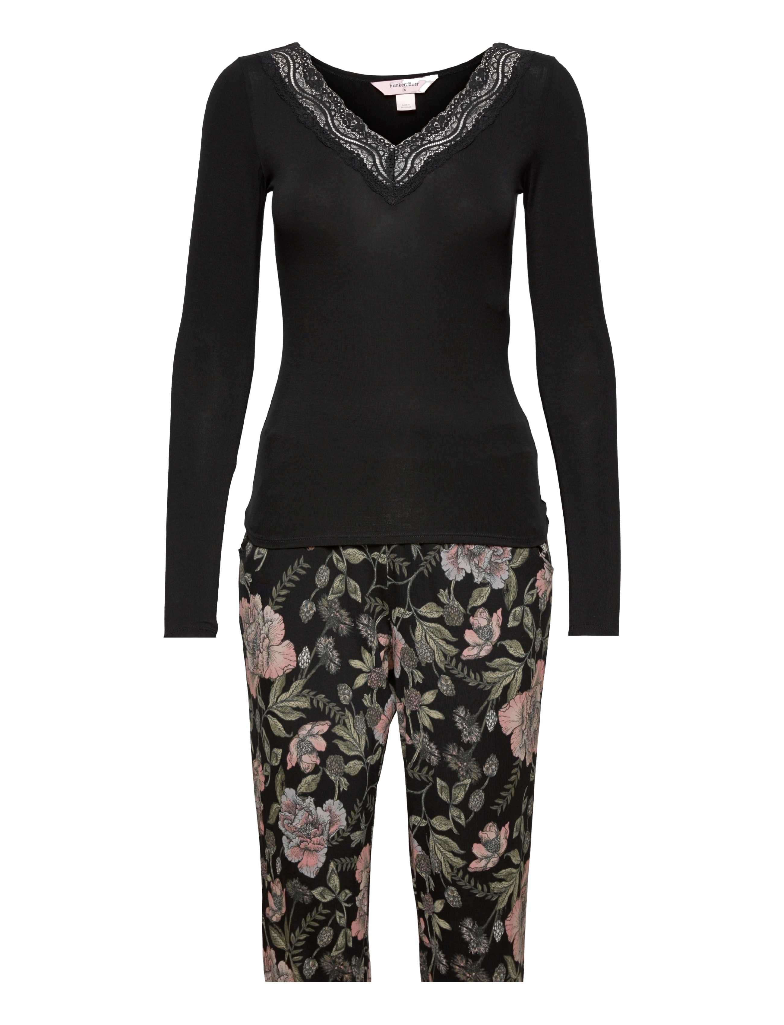 PJ Pant LS V-Neck Lace Waterflower