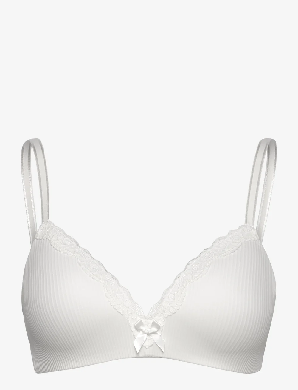 Hunkemöller - LOLA NON WIRED LOW DEMI PU - bygellösa bh:ar - snow white - 1