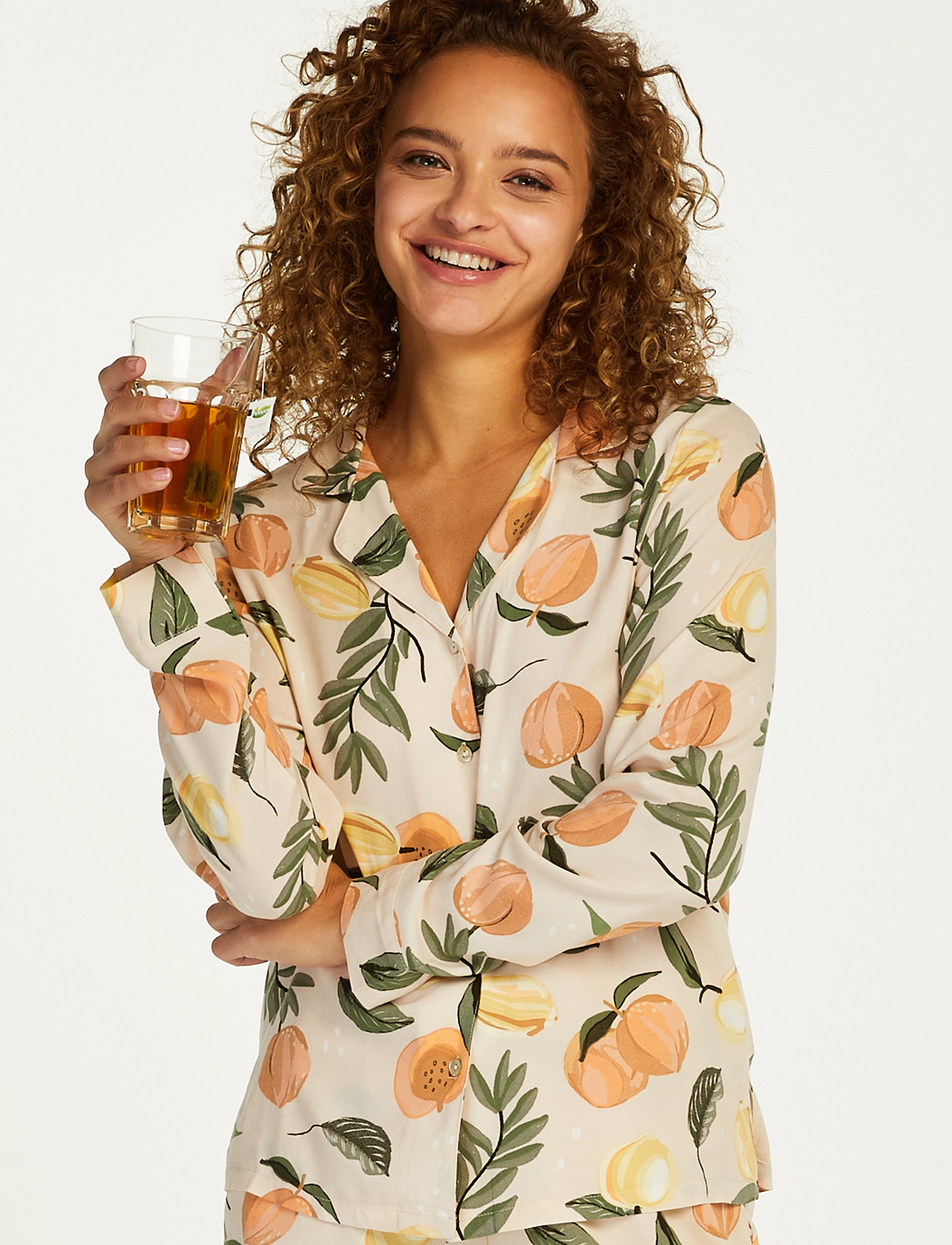 Hunkemöller - Jacket LS Vis Satin Fruit - summer melon - 2