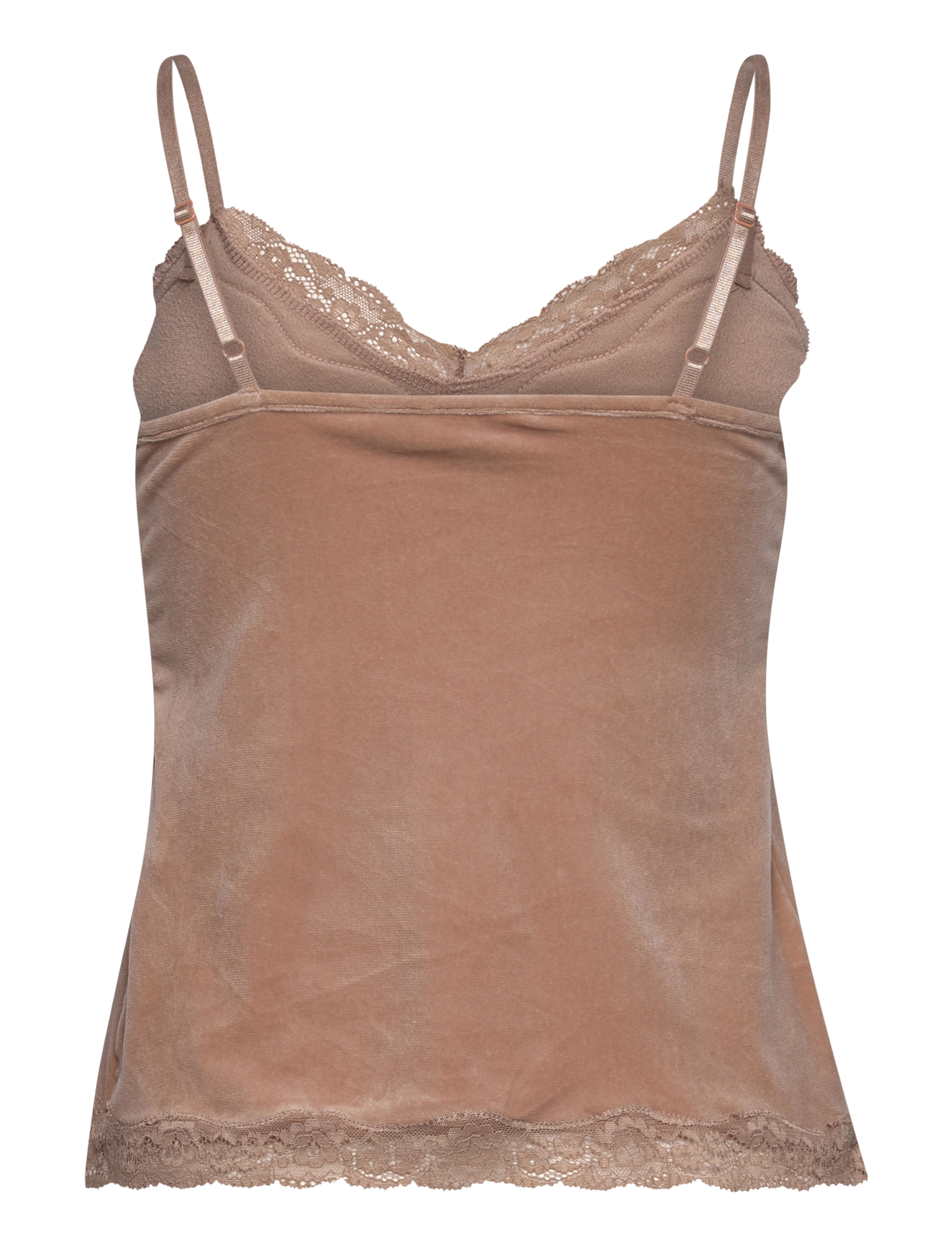Hunkemöller - Cami Velours Scallop Lace - light taupe - 1