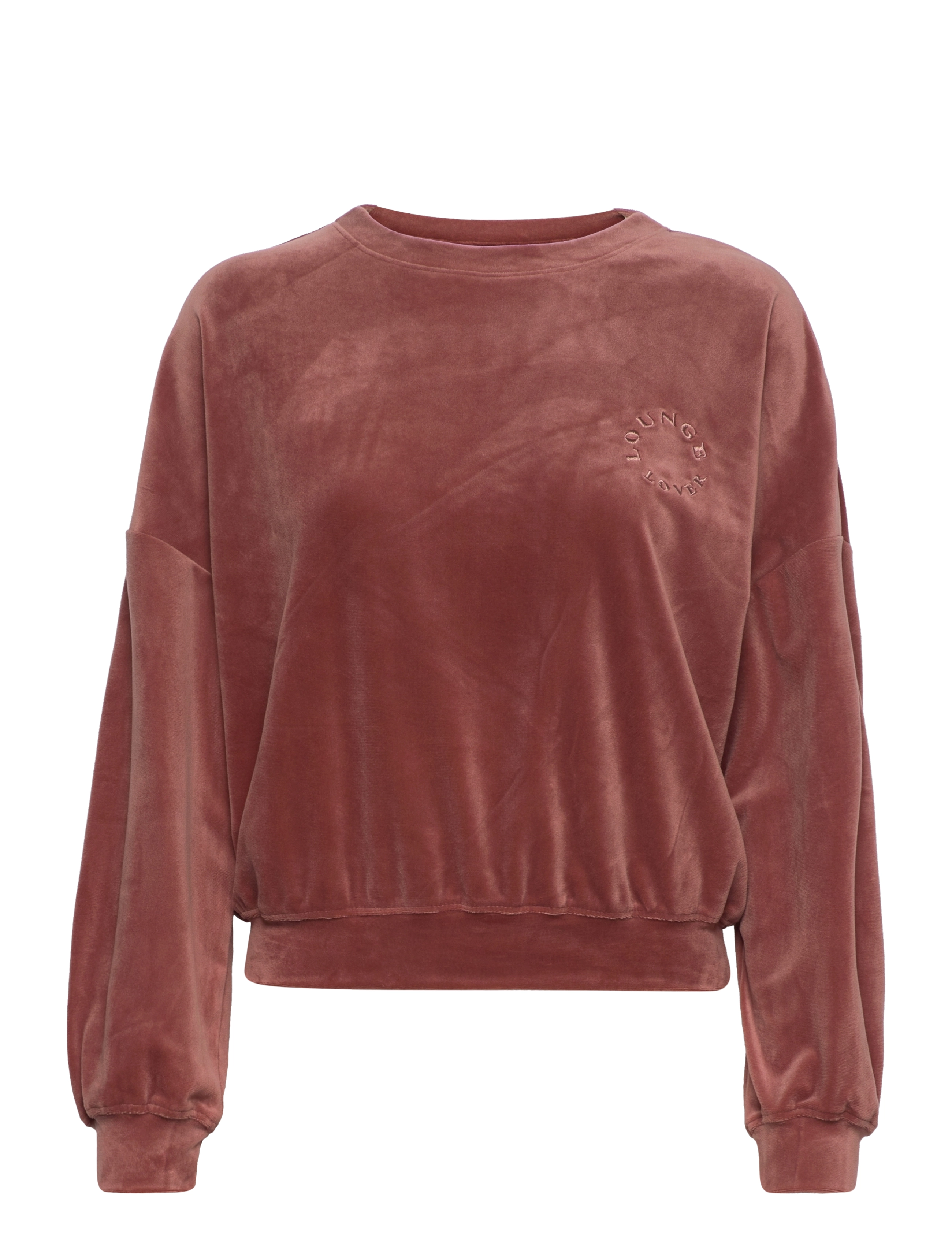 Hunkemöller - Top LS Velours Crew - fudge butter - 0