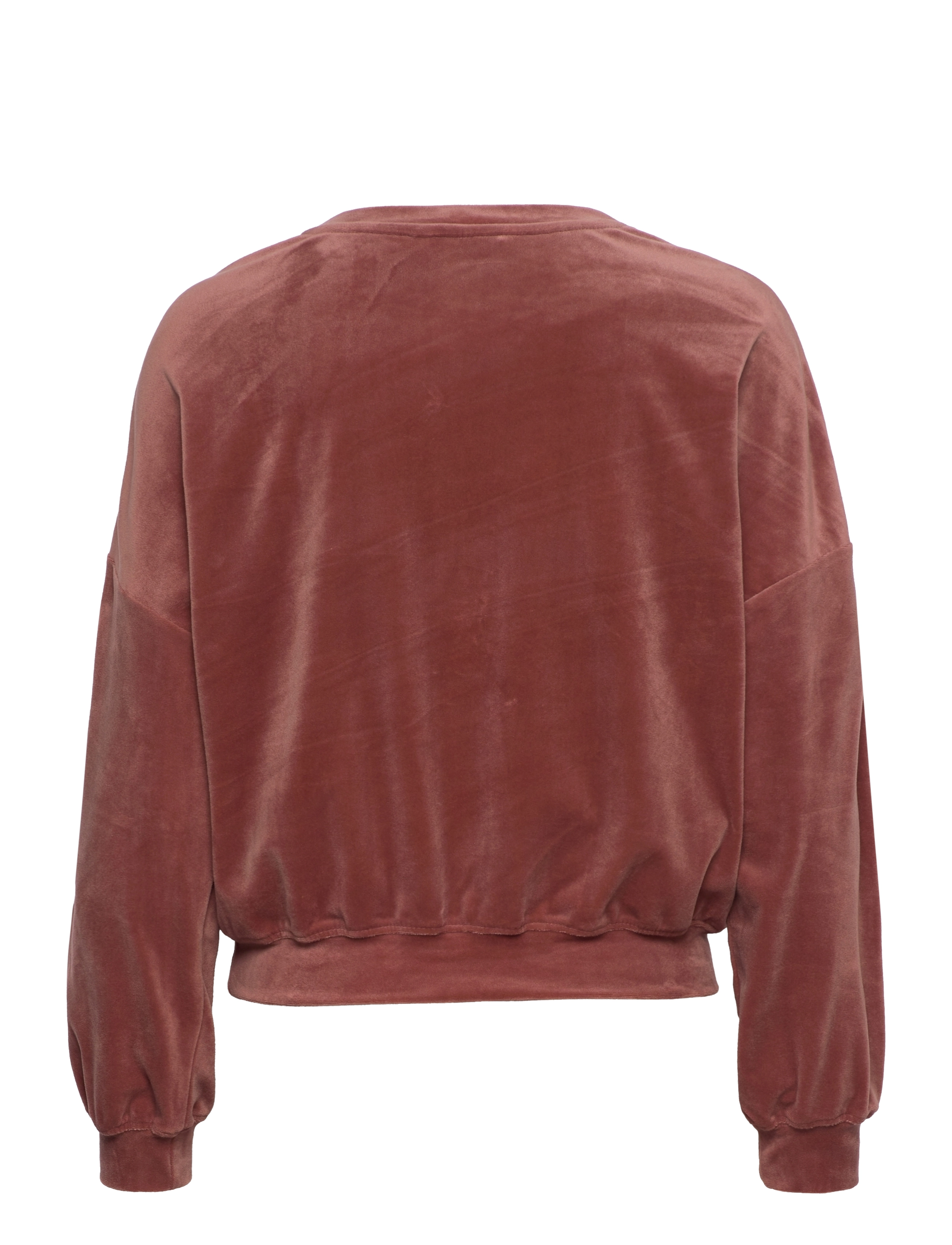 Hunkemöller - Top LS Velours Crew - fudge butter - 1