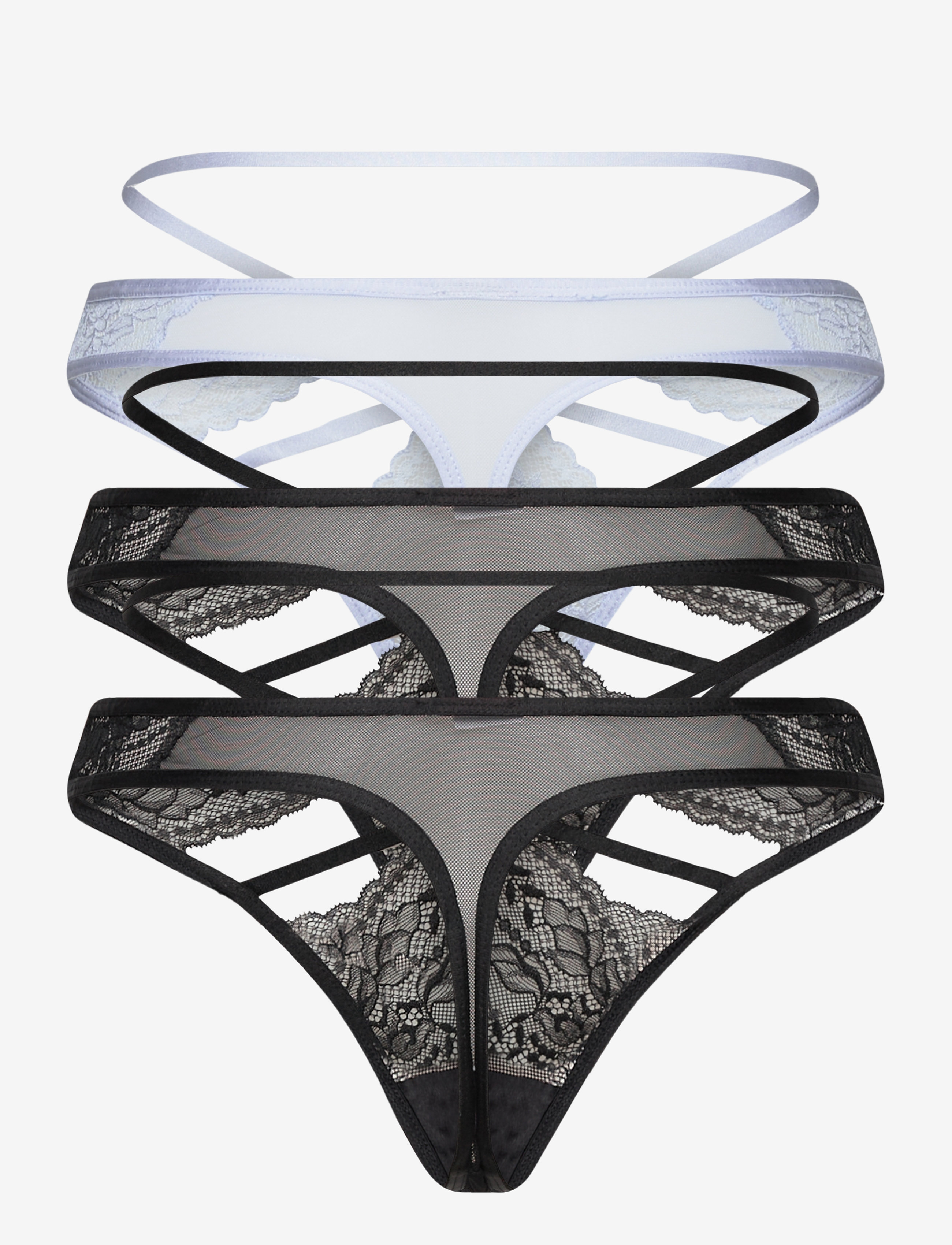 Hunkemöller - 3-pack Wera string r - caviar - 2
