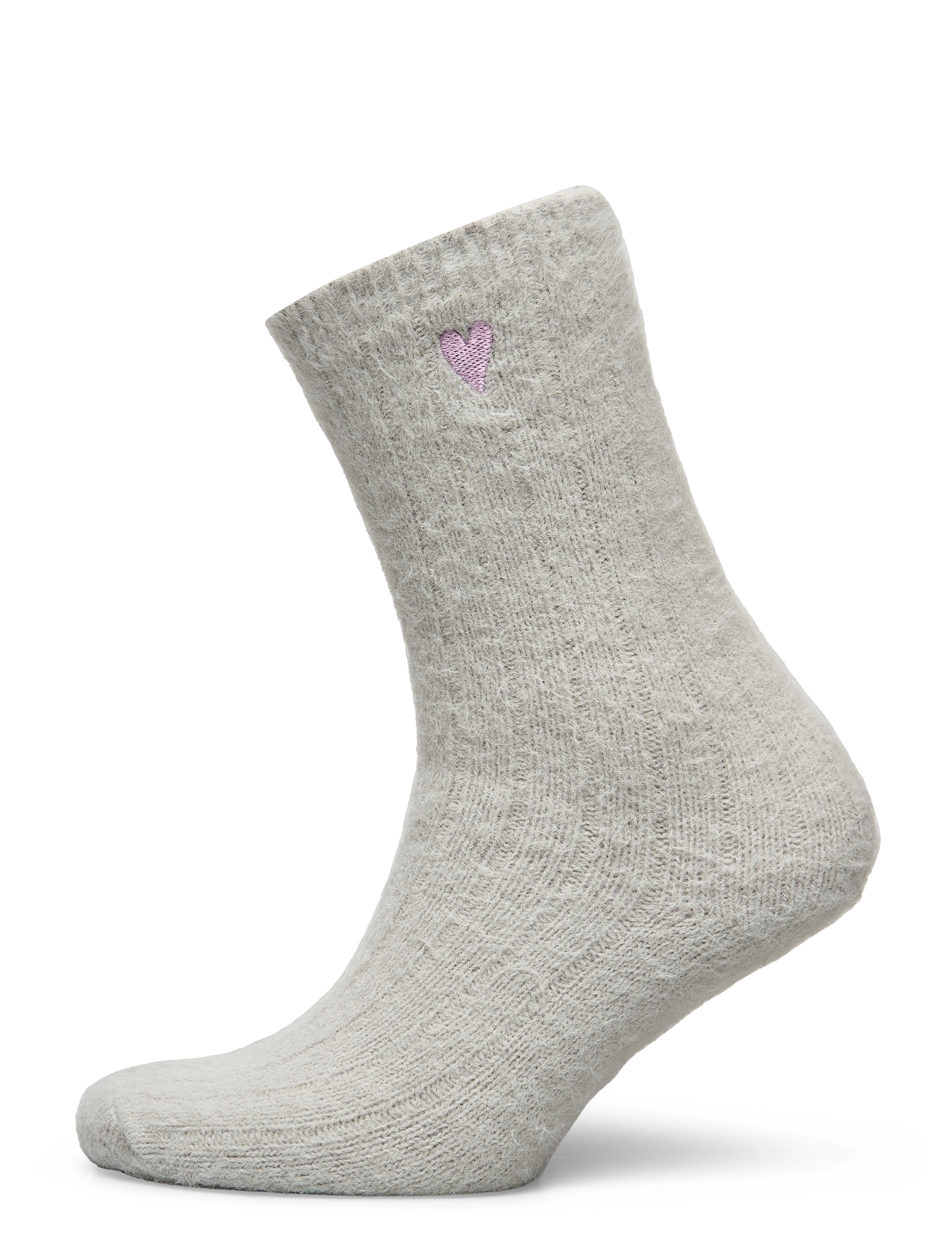 Hunkemöller - 1p Fluffy Heart Socks - pigeon - 0