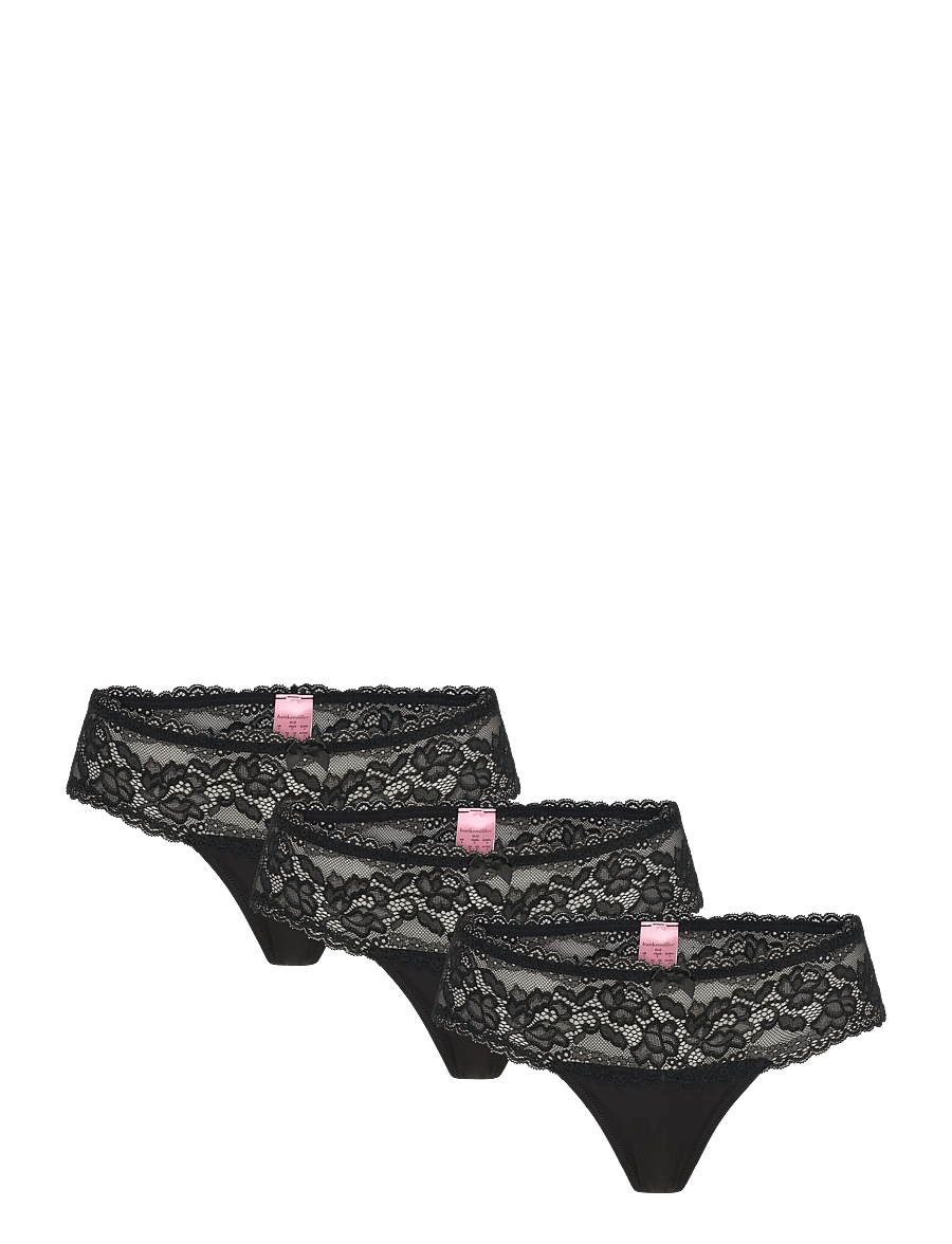Hunkemöller - Florence 3-pack boxer thongs - brasiilia lõinega aluspüksid - caviar - 1