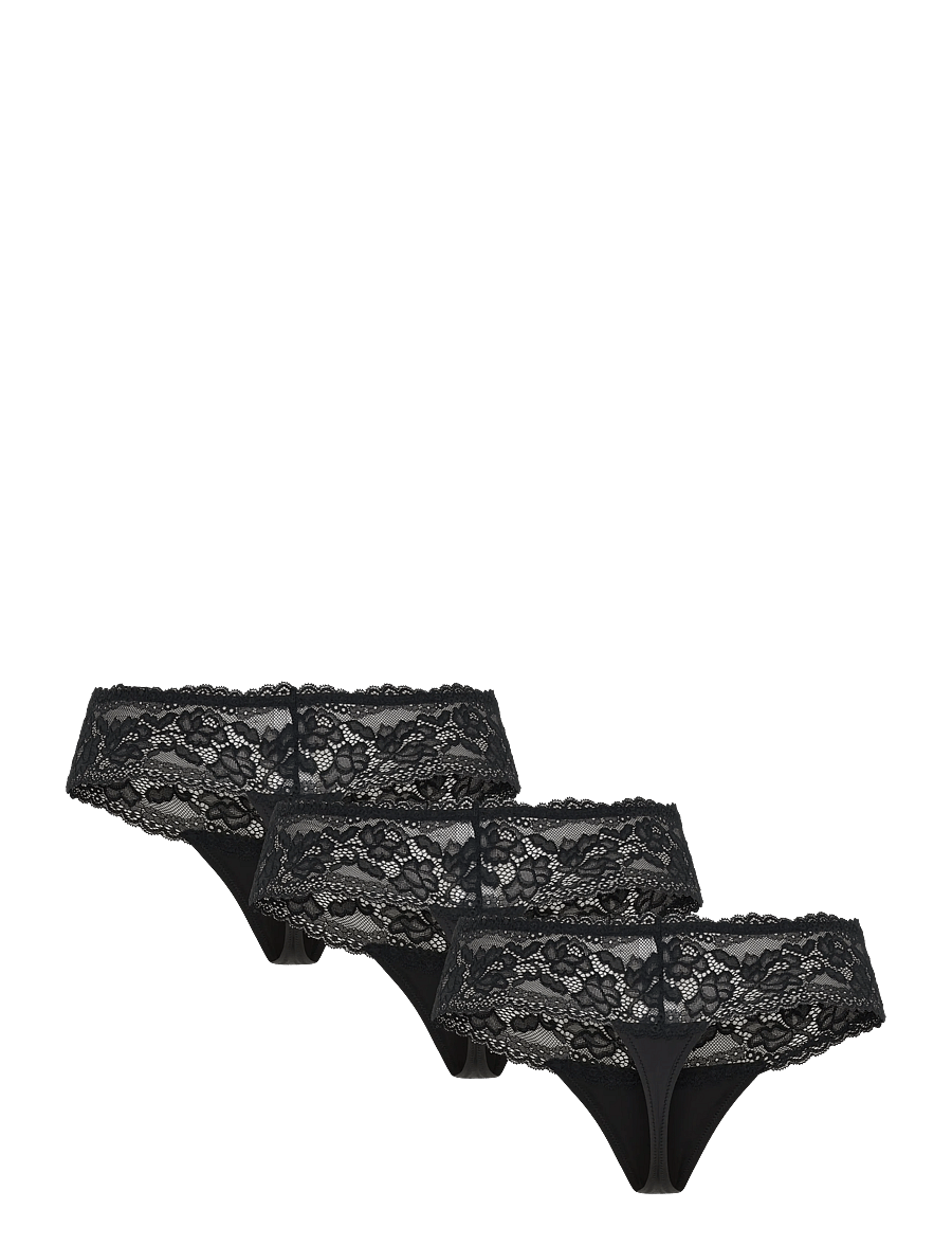 Hunkemöller - Florence 3-pack boxer thongs - brasiilia lõinega aluspüksid - caviar - 5