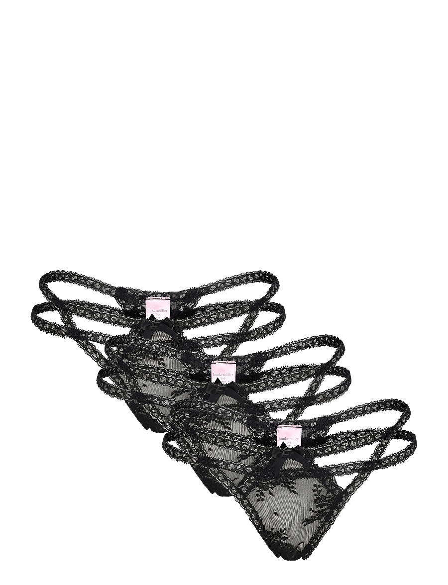 Hunkemöller - 3-Pack Irina String R - stringid - caviar - 0