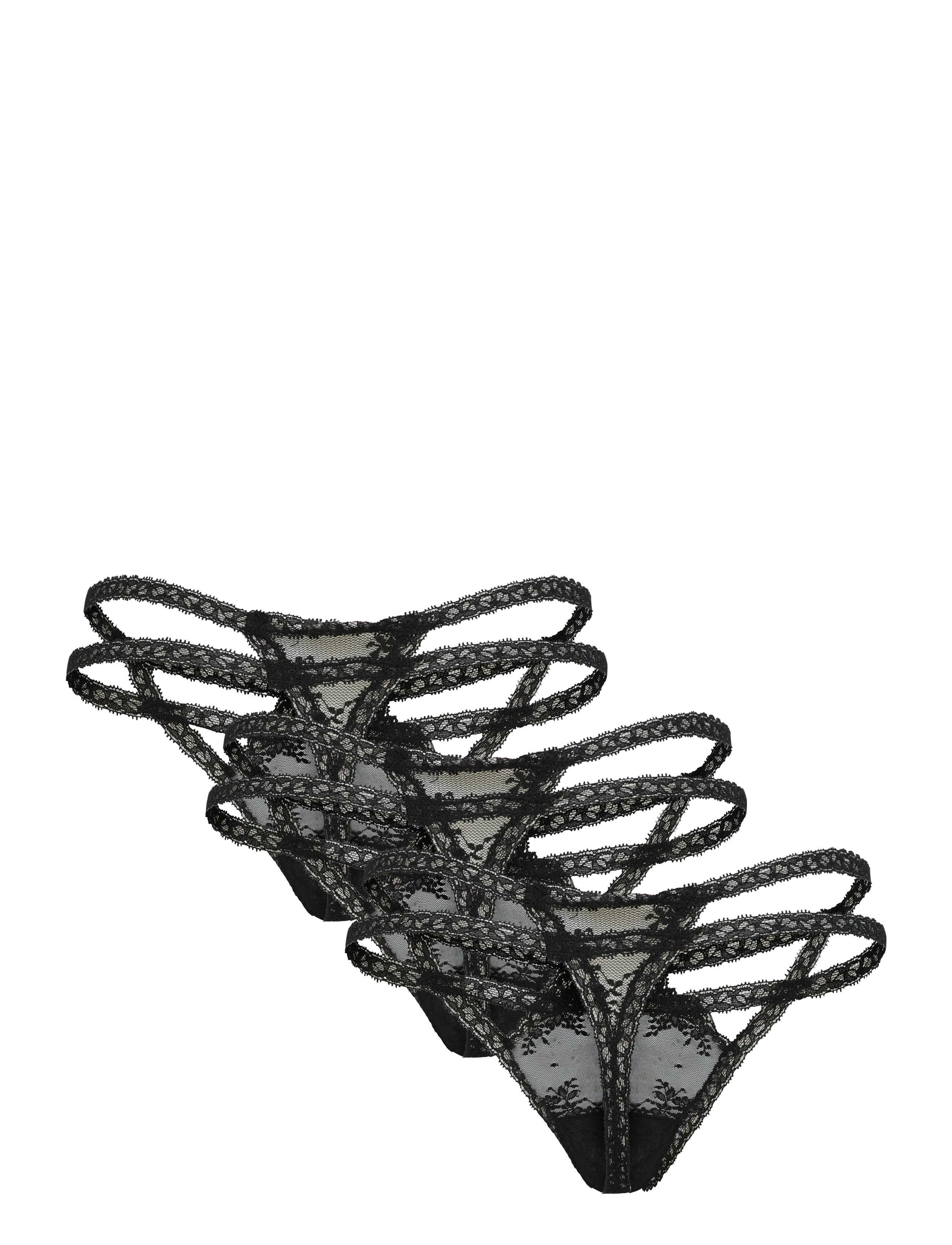 Hunkemöller - 3-Pack Irina String R - stringid - caviar - 1