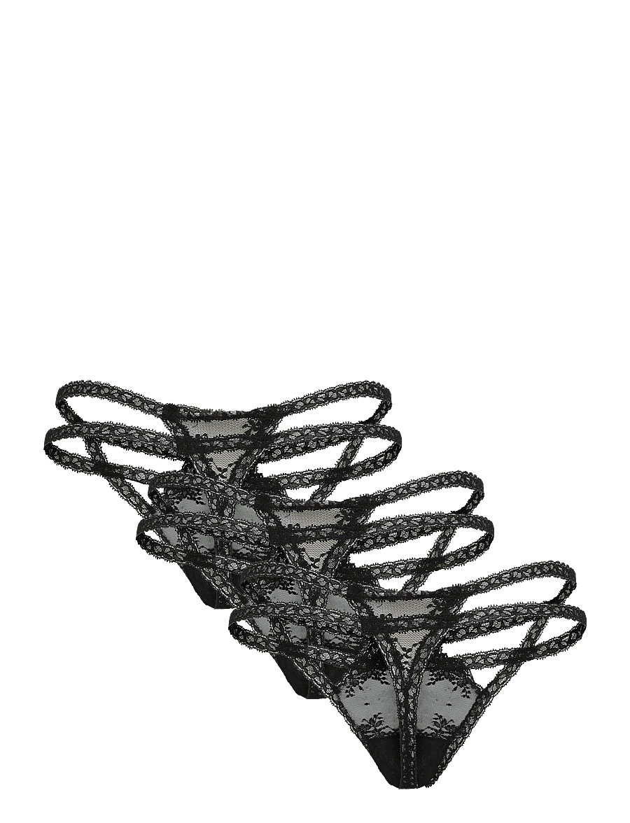 Hunkemöller - 3-Pack Irina String R - stringid - caviar - 1