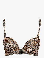 Hunkemöller - Leopard pp - bikini augšiņa ar lencēm - taupe - 0