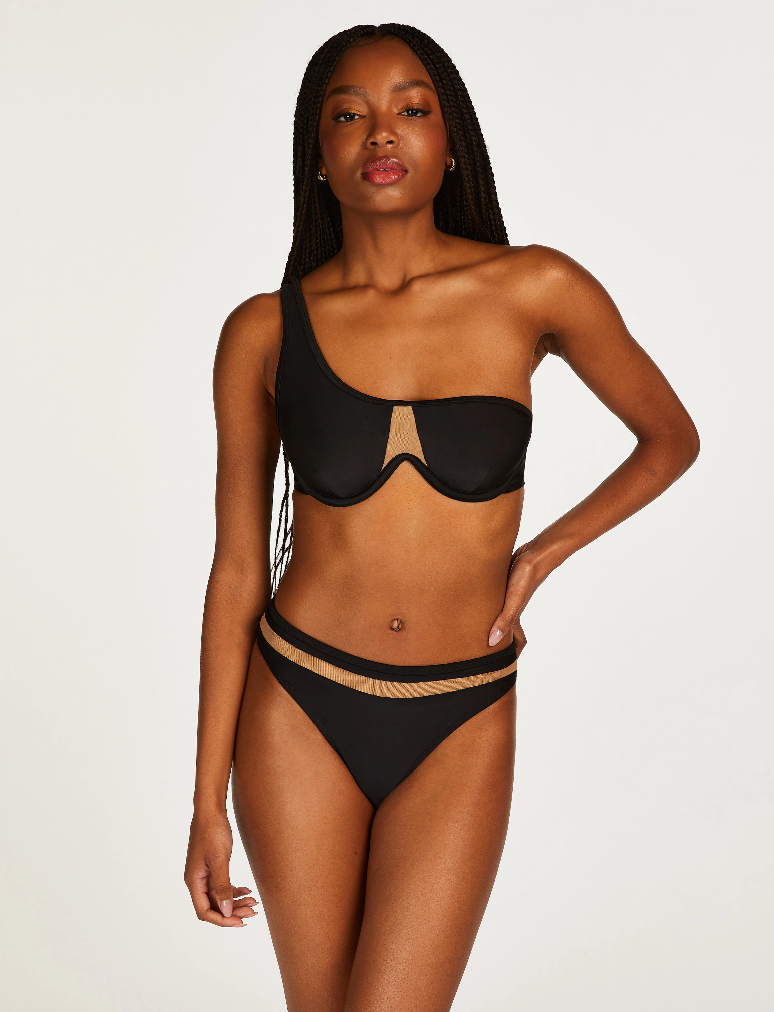 Hunkemöller - Belize mesh cheeky h - black - 2