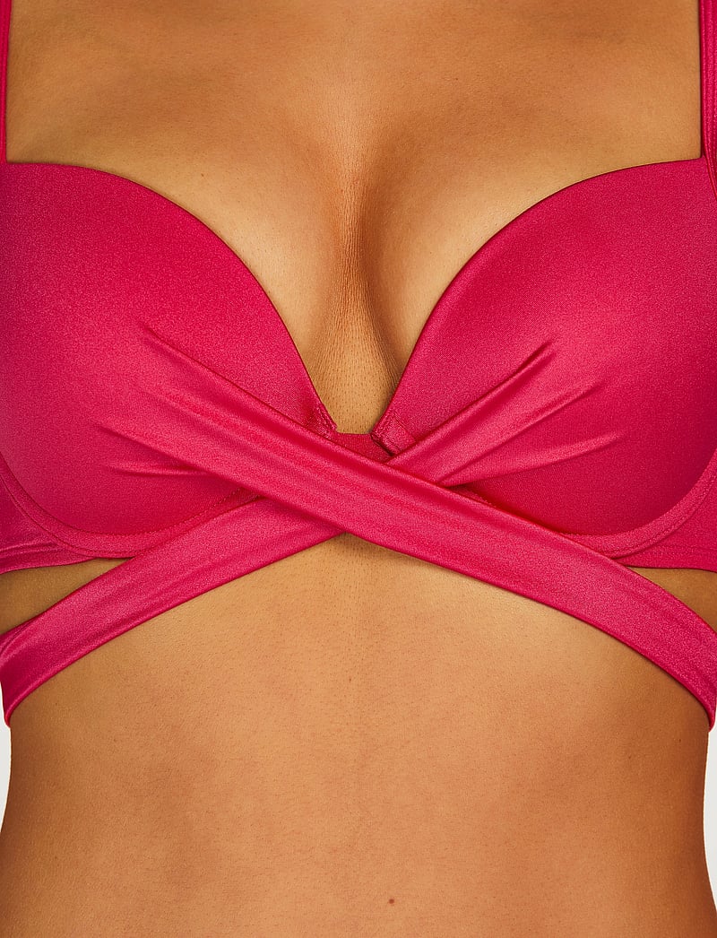 Hunkemöller - Grenada wrap pp push - bikinitoppe med bøjle - bright rose - 3