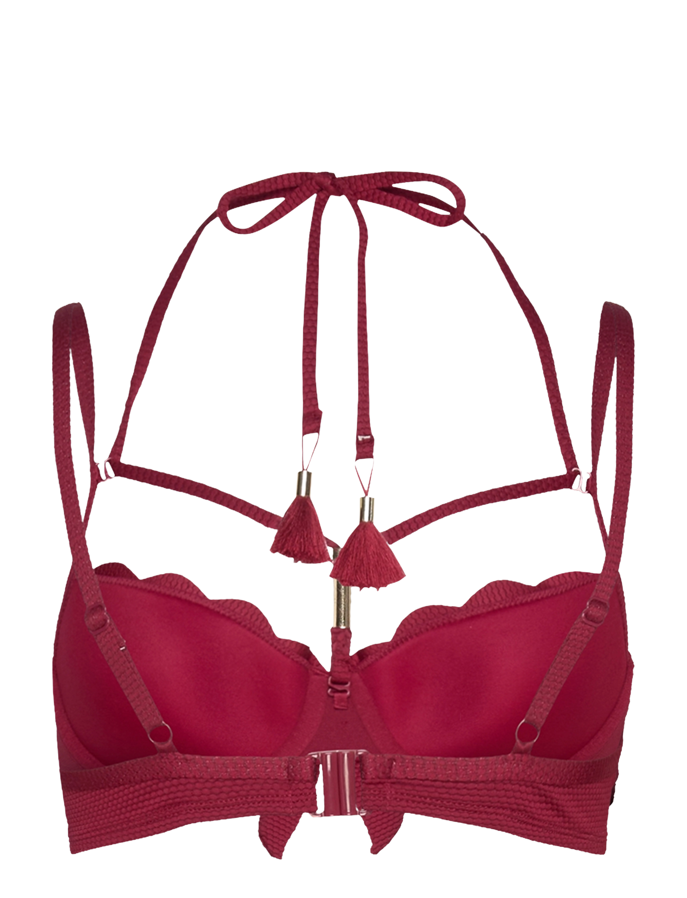 Hunkemöller - Scallop pd - bikinitopp med spiler - rhubarb - 2