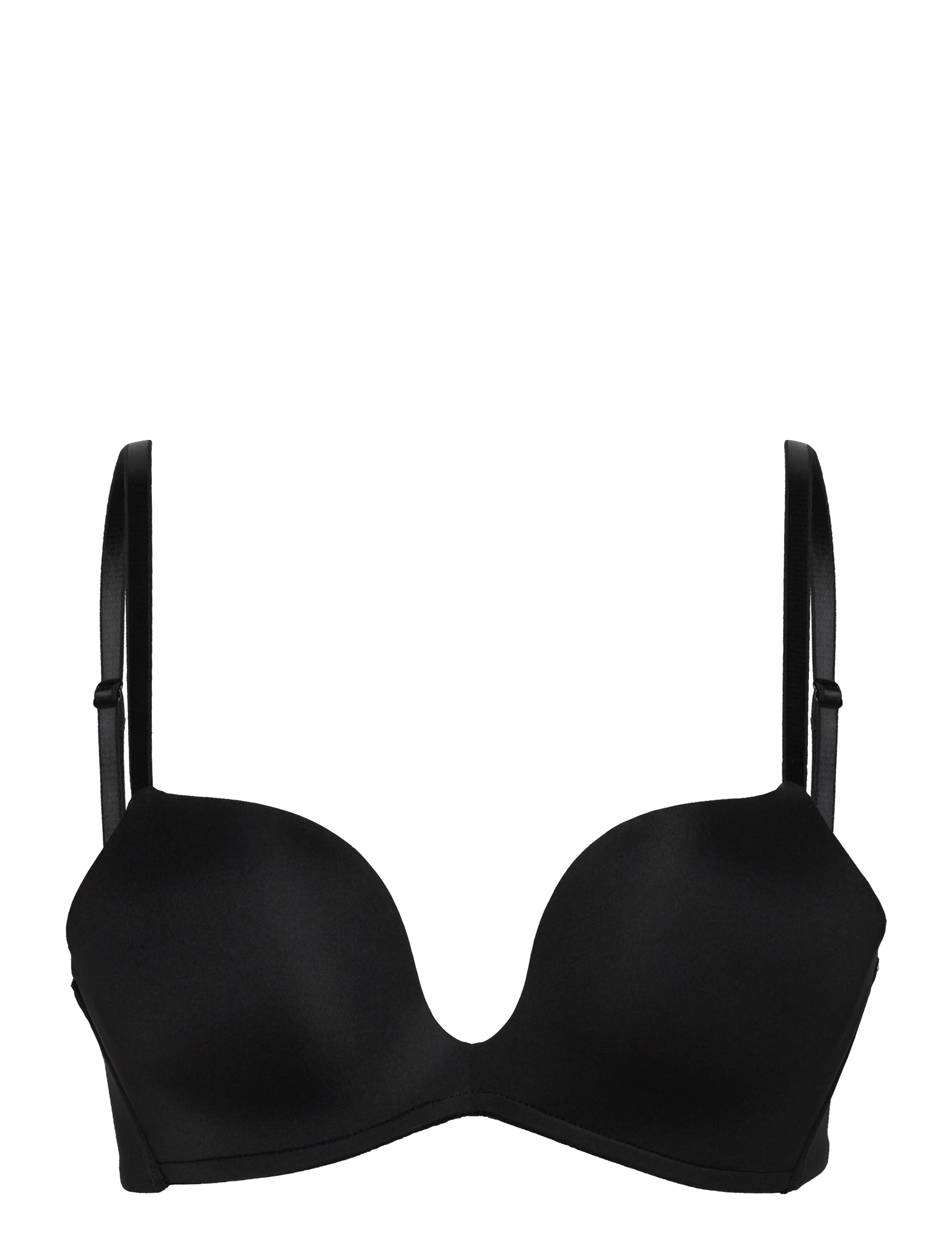 HUNKEMÖLLER Deep-V Gefüttert Underwired Push-Up BH Schwarz - Cx75 - Damen