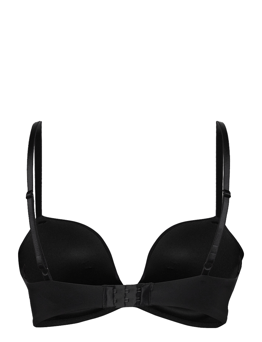 Hunkemöller - Deep-V Padded Underwired Push-Up Bra - push up bh'er - caviar - 2
